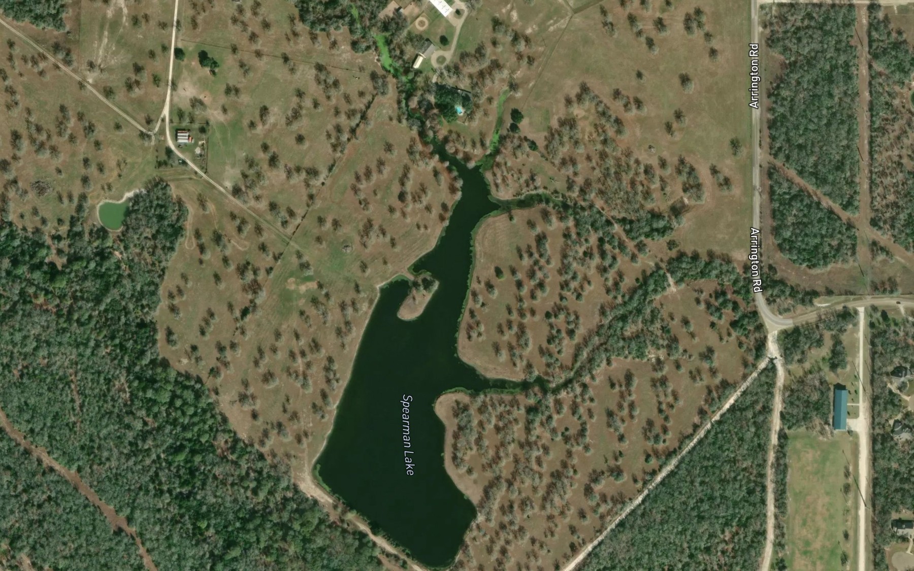 Satellite map of the Spearman Lake