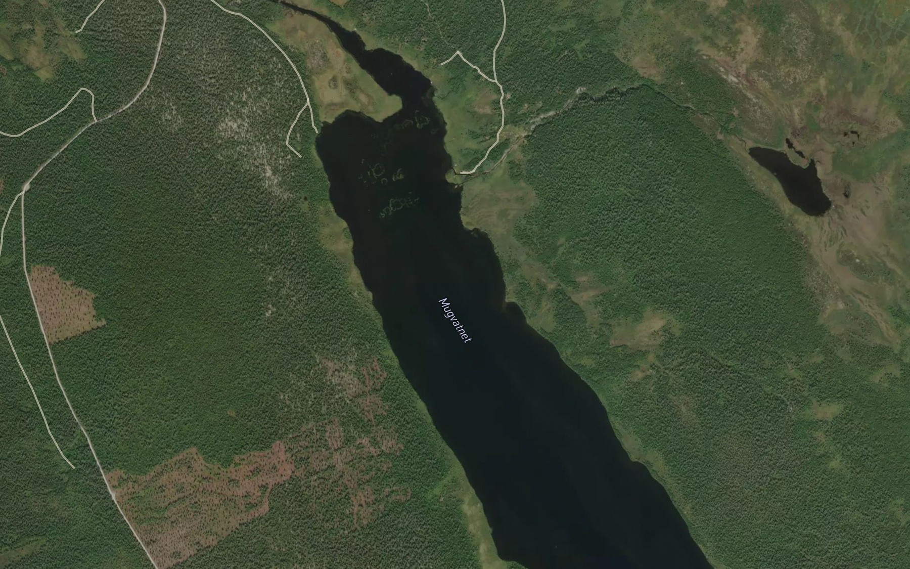 Satellite map of the Muvatnet