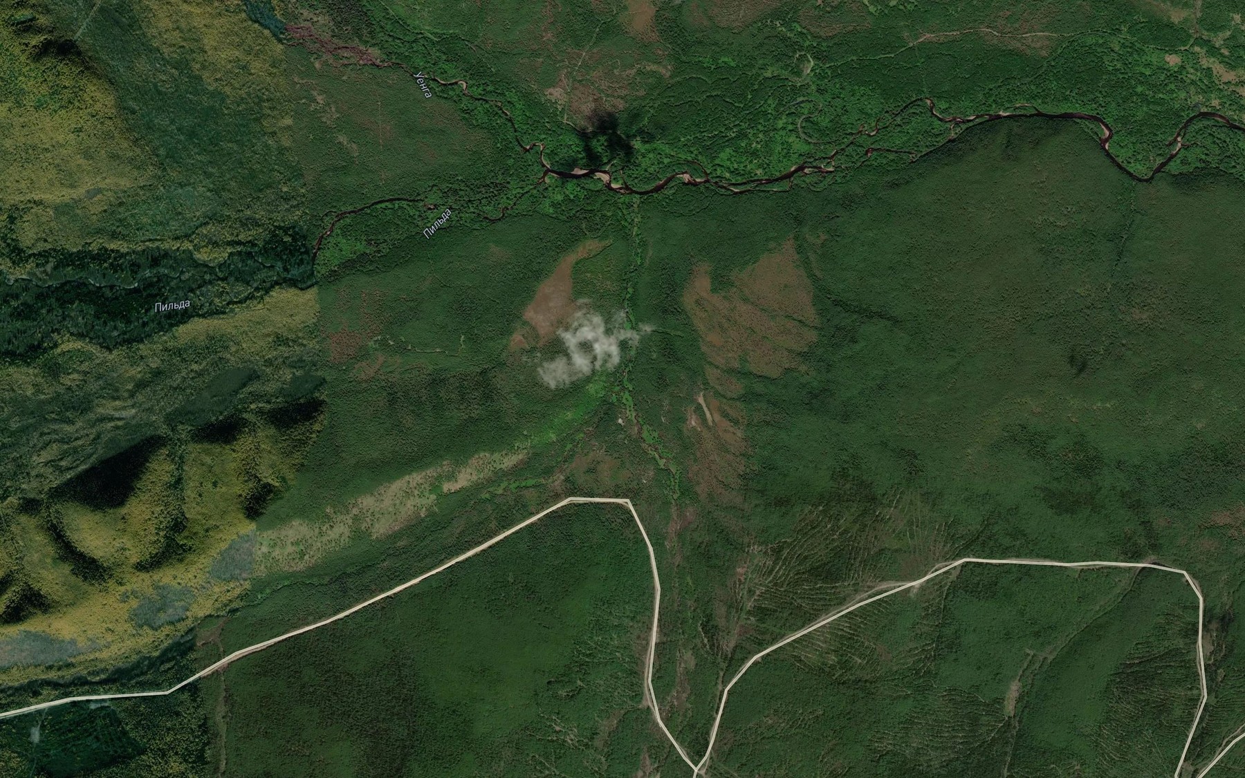 Satellite map of the Levaya Malaya Detukha