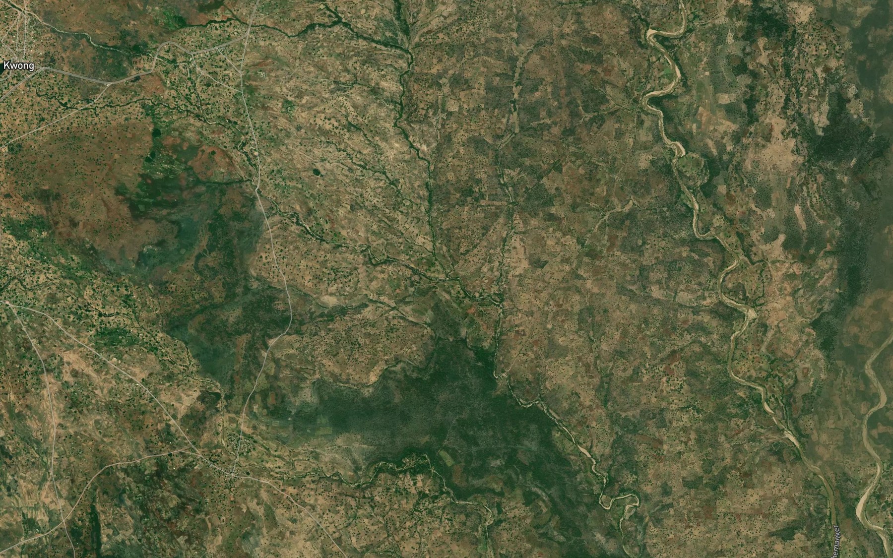 Satellite map of the River Dapong