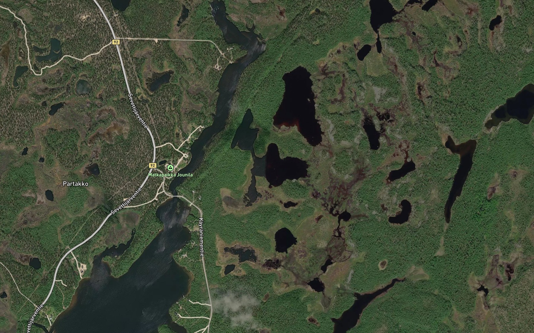 Satellite map of the Vuaskujavri