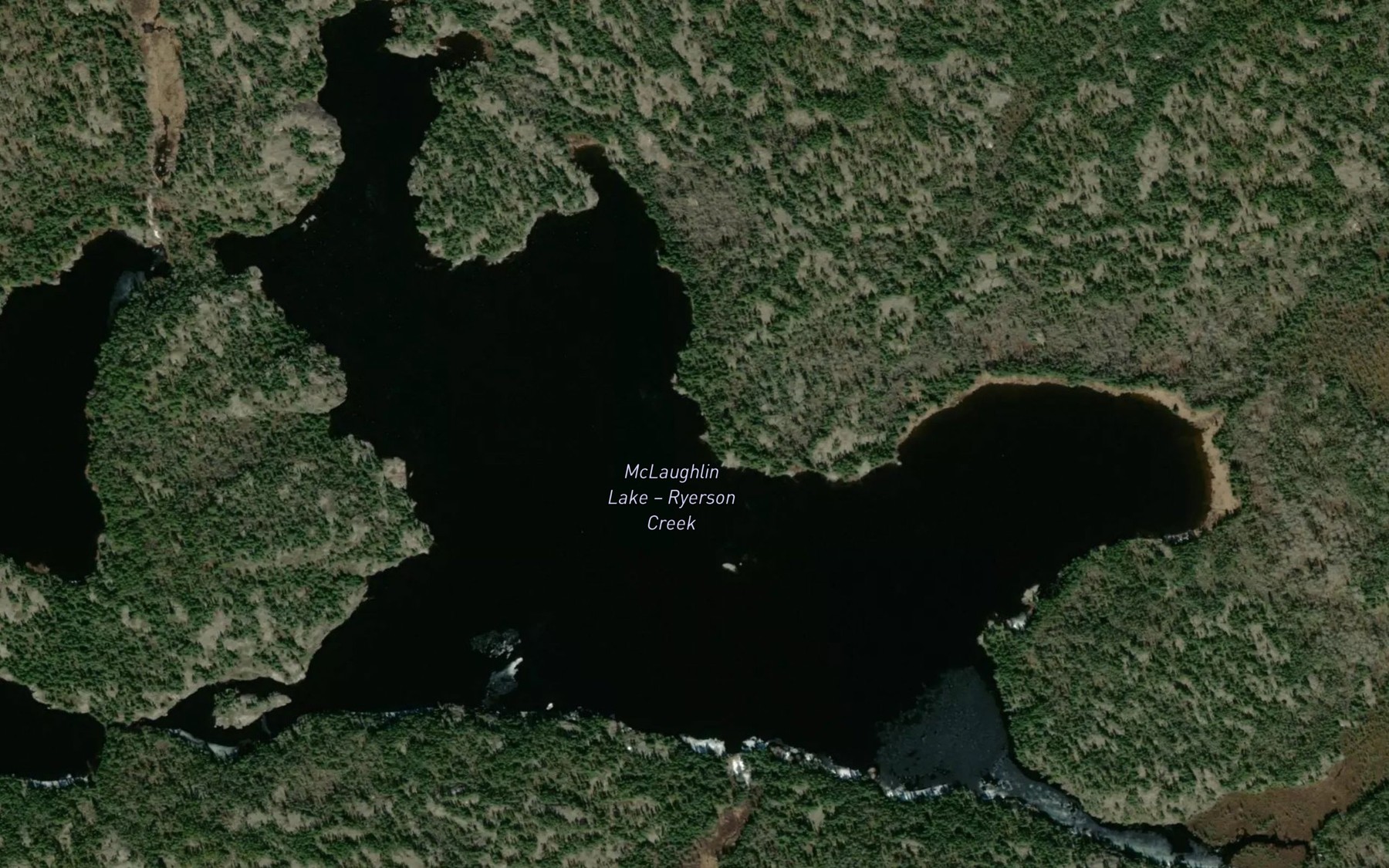 Satellite map of the McLaughlin Lake