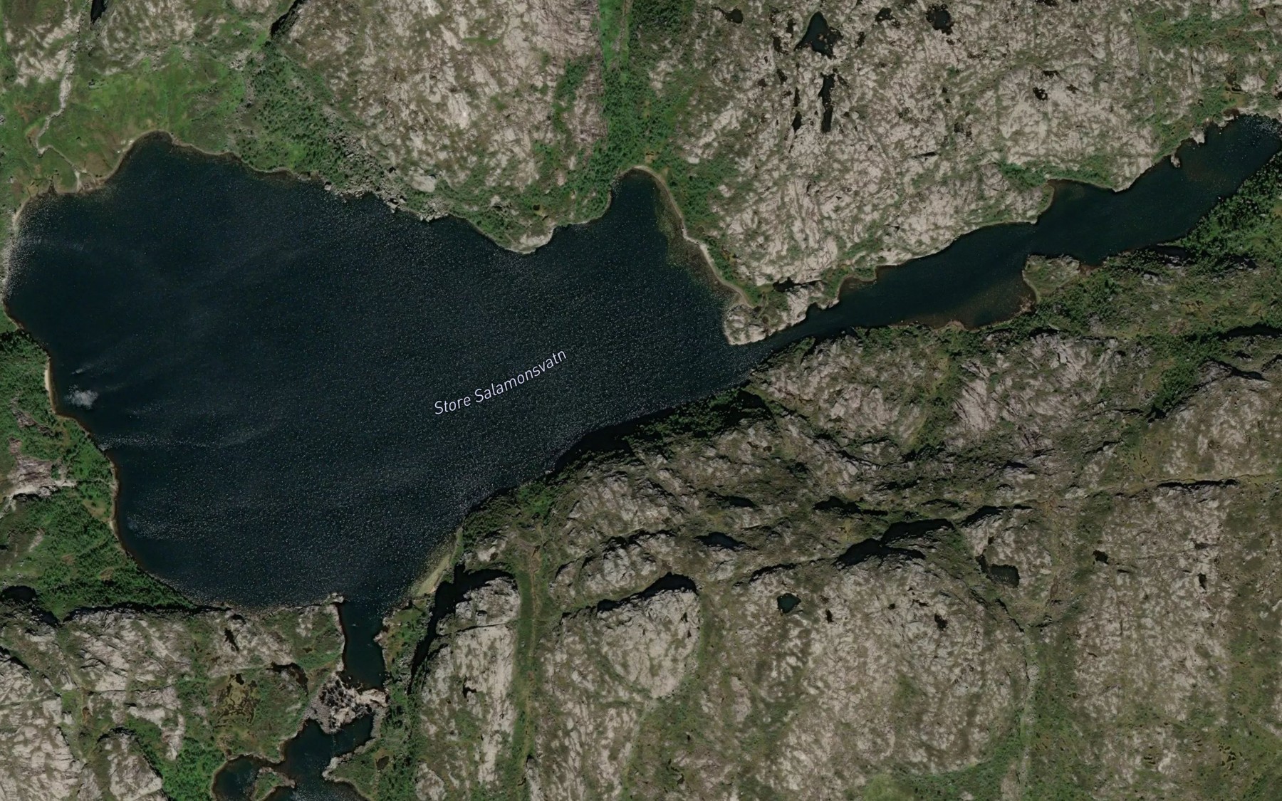 Satellite map of the Store Salamonsvatn