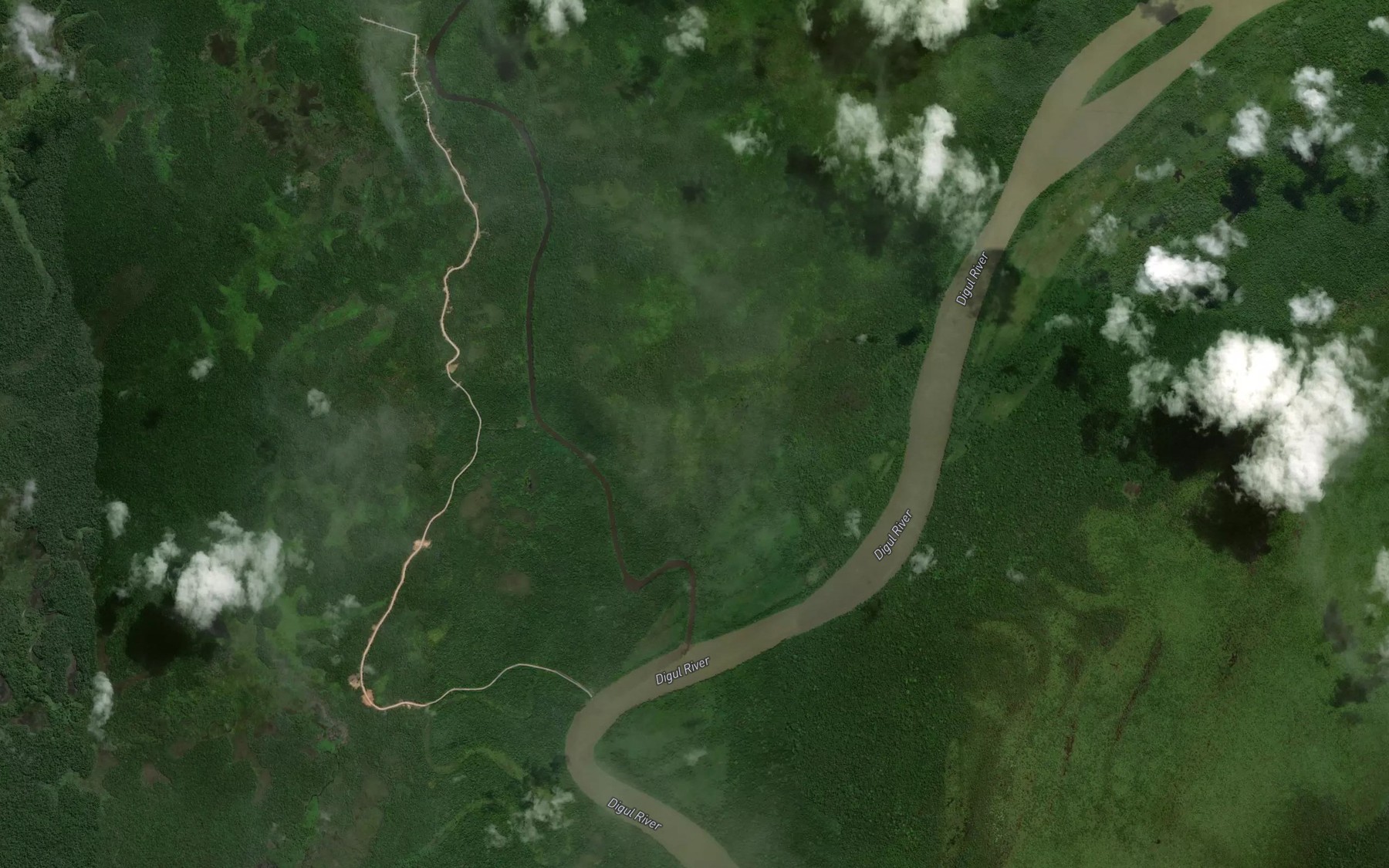 Satellite map of the Sungai Kia