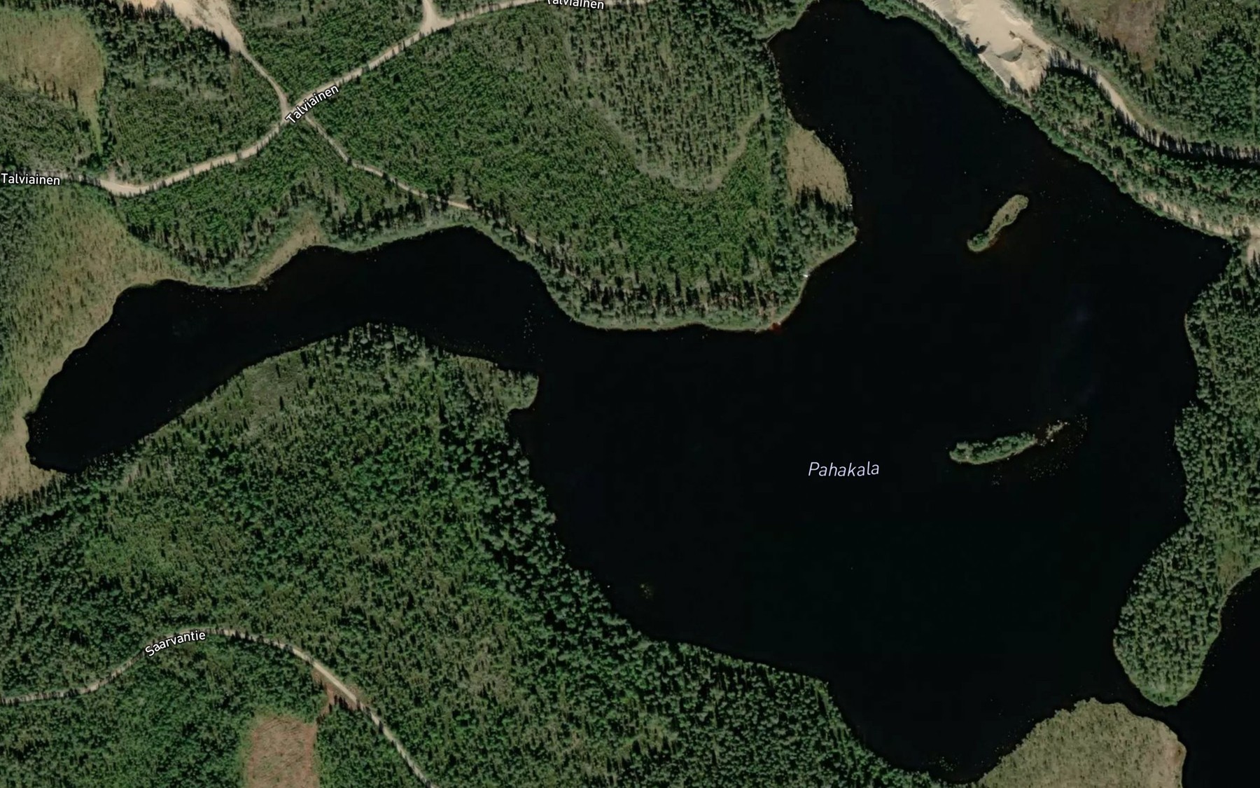 Satellite map of the Pahakala