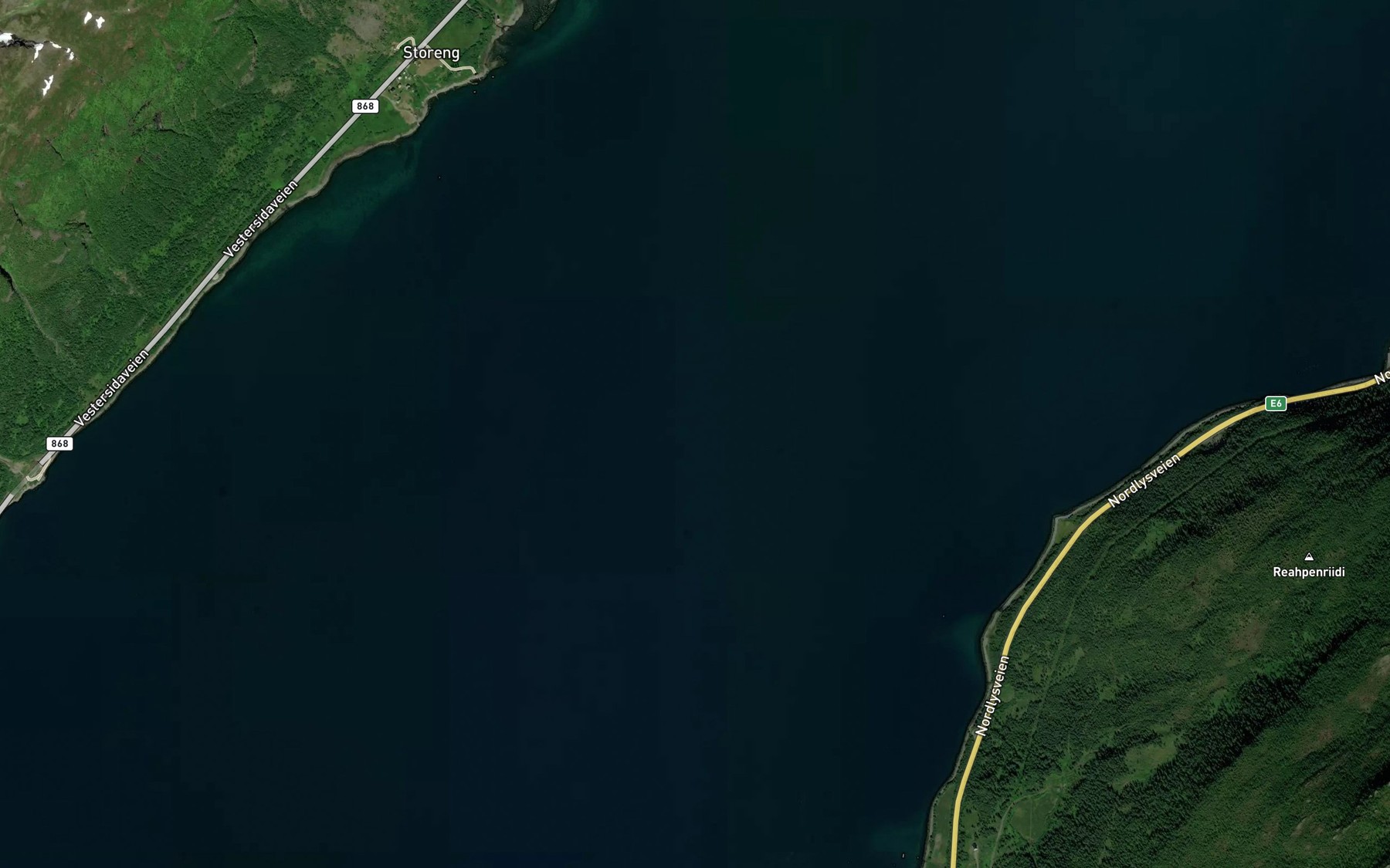 Satellite map of the Storfjorden
