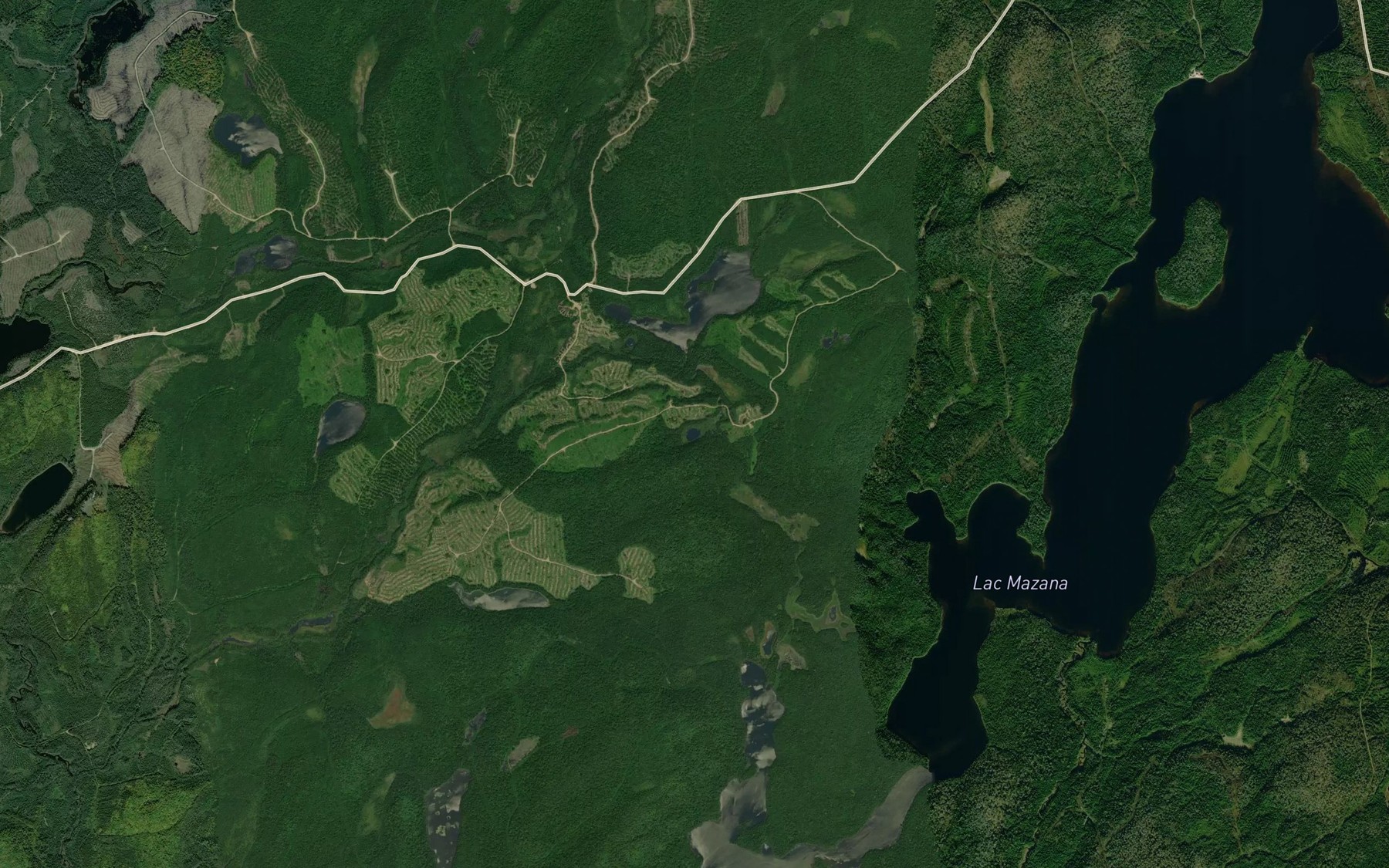Satellite map of the Lac Maurice