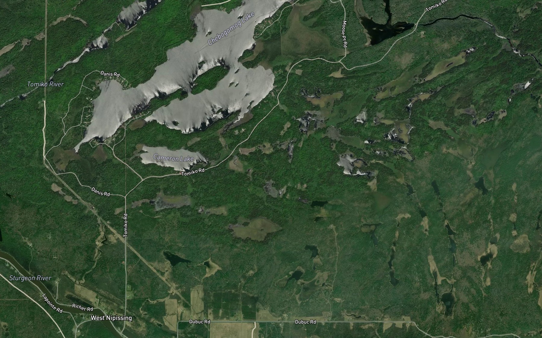 Satellite map of the Lac Cameron