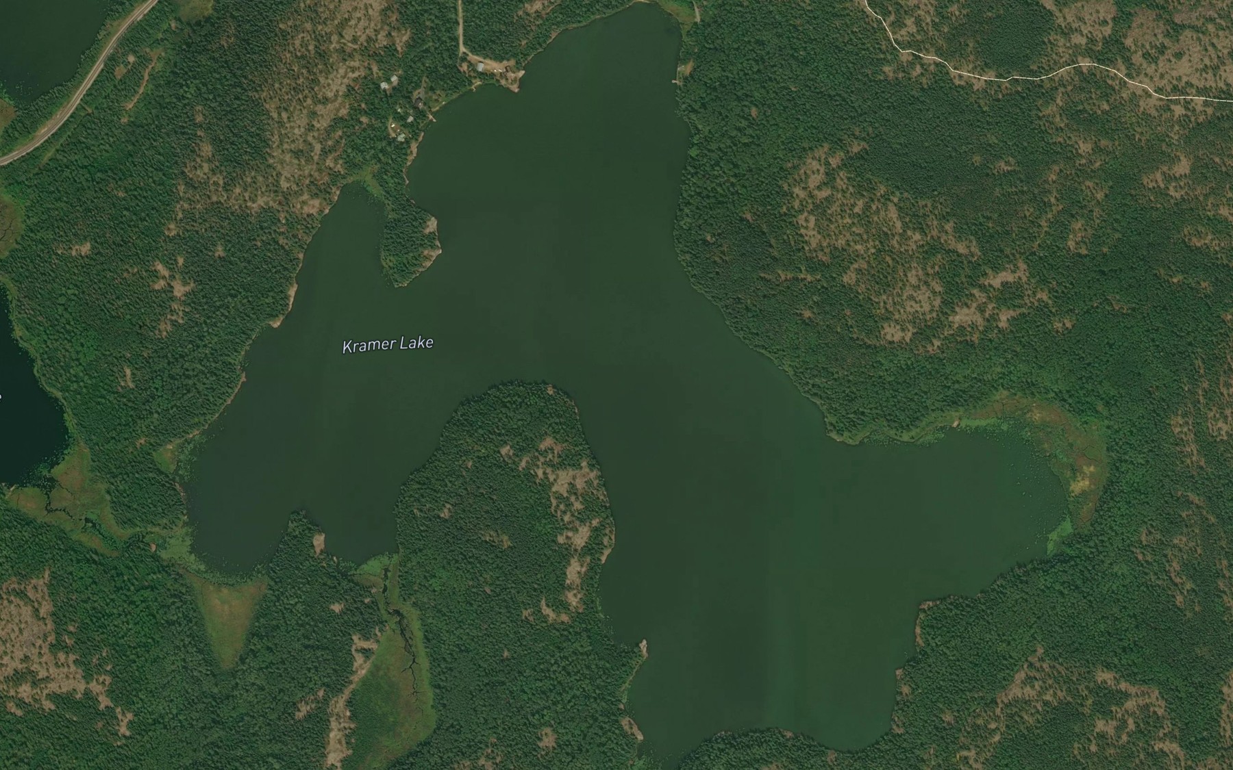 Satellite map of the Kramer Lake
