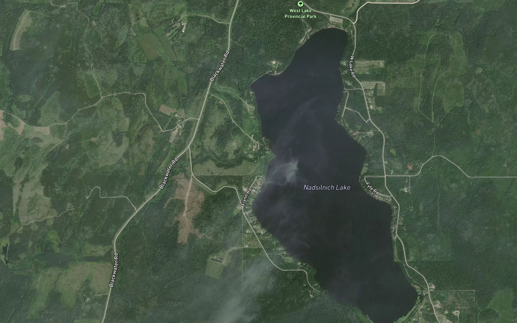 Satellite map of the St. George Creek