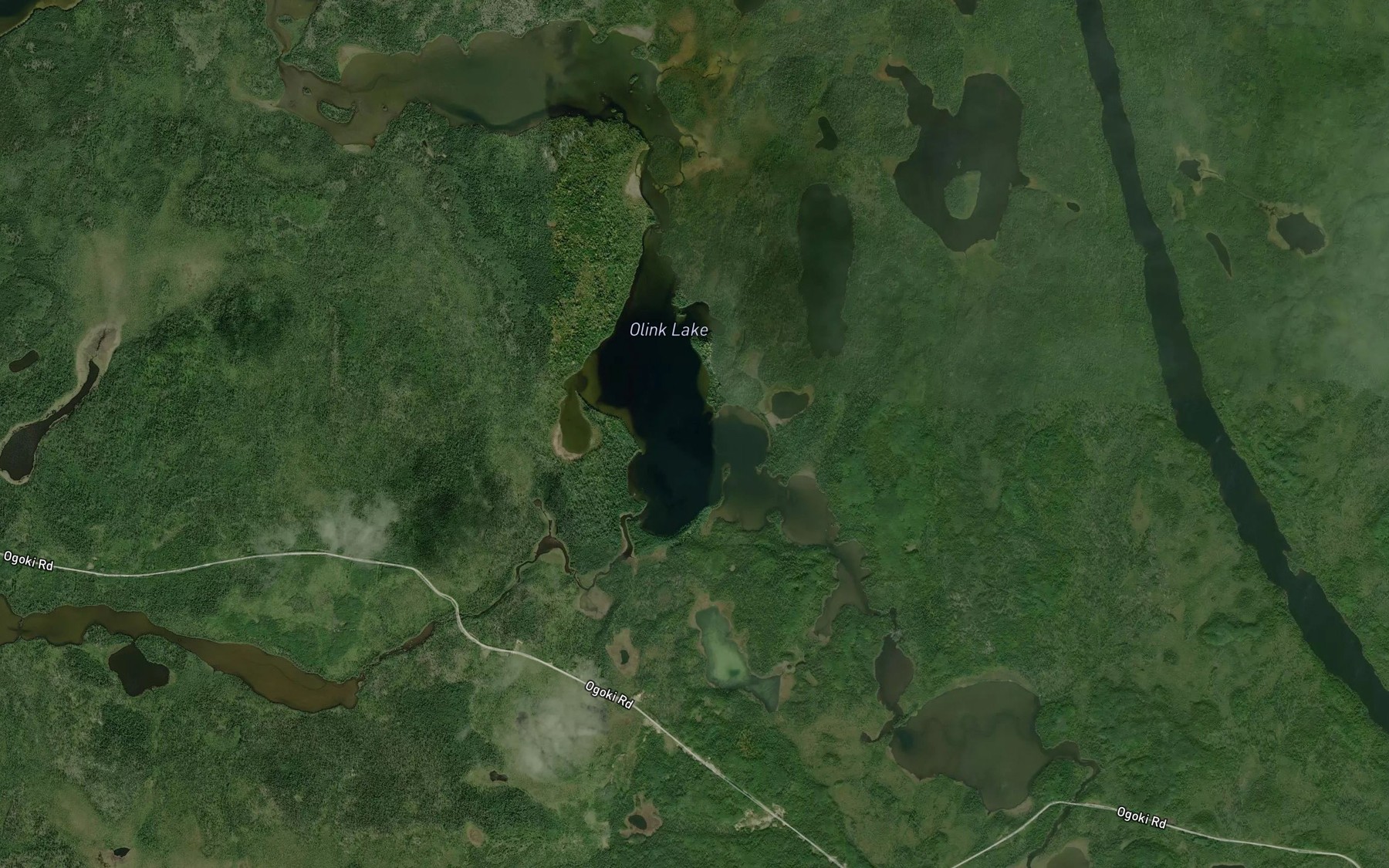 Satellite map of the Olink Lake