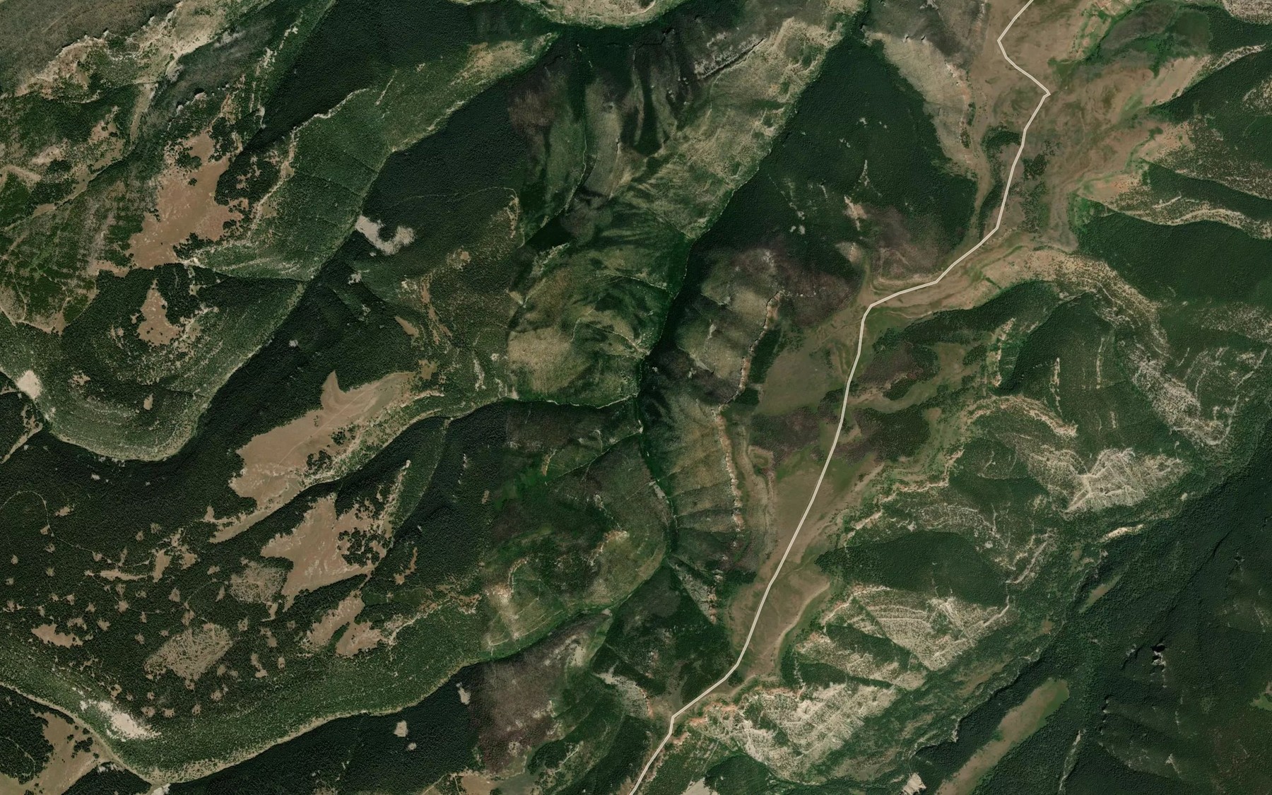 Satellite map of the Crater Creek