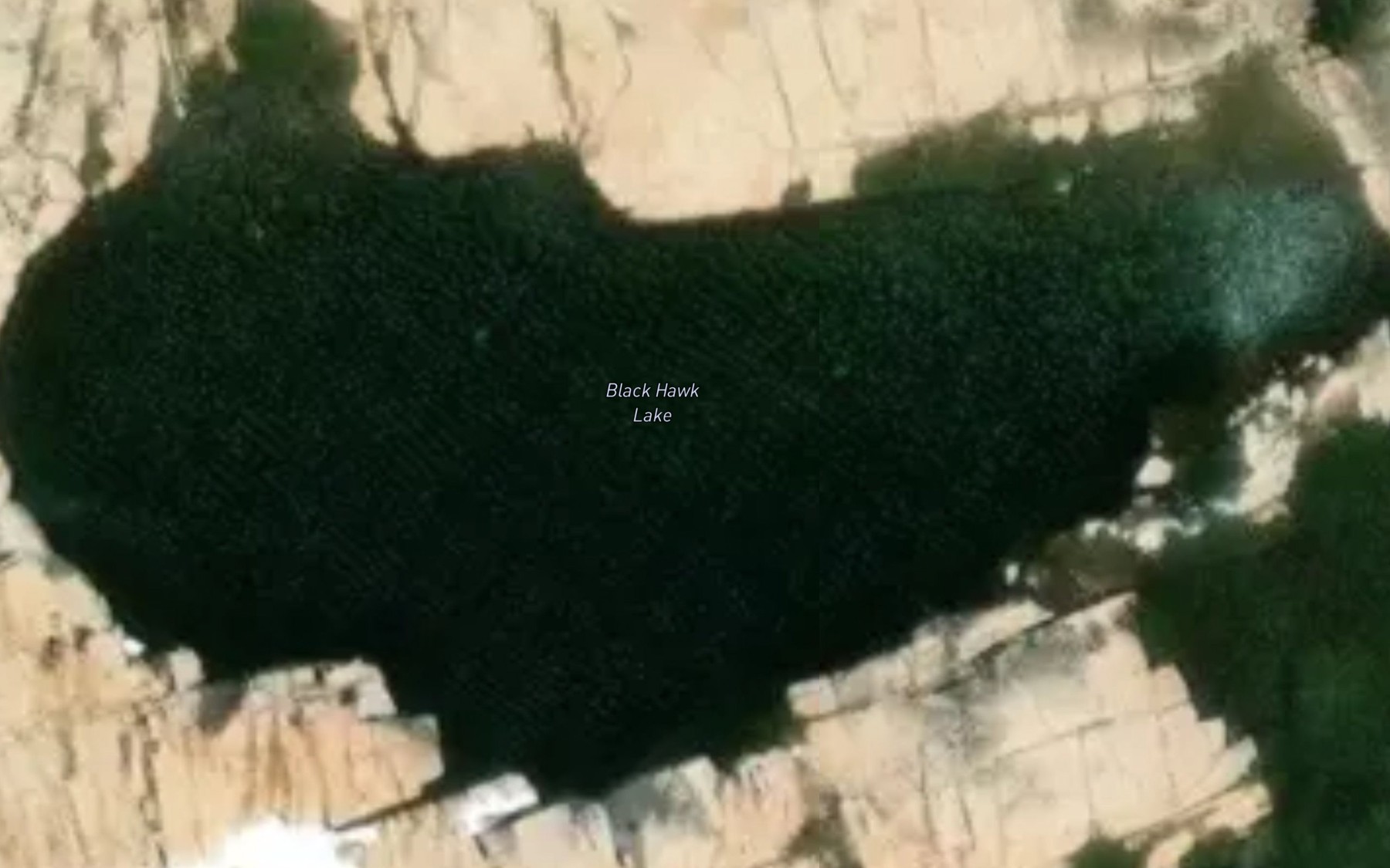Satellite map of the Black Hawk Lake