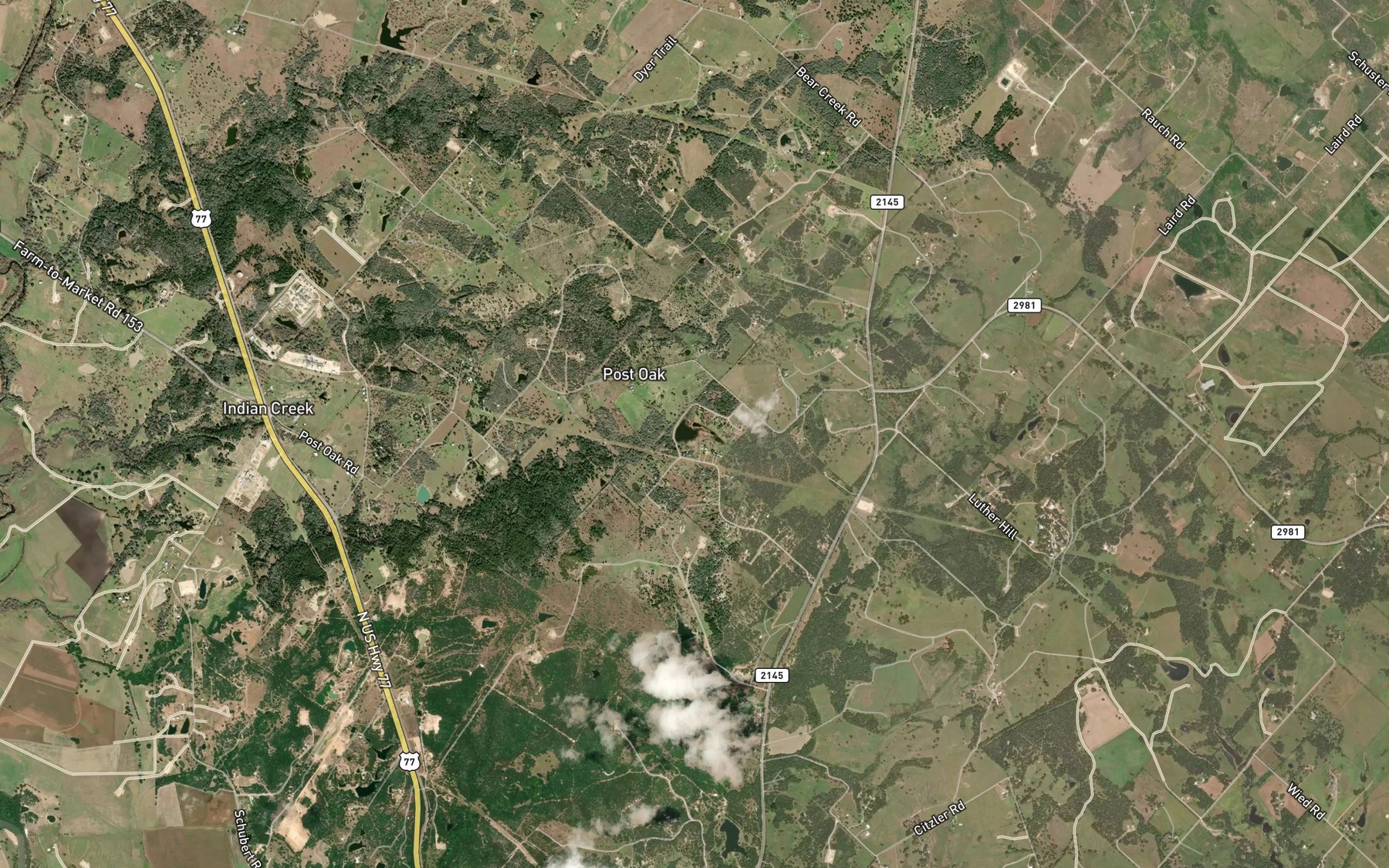 Satellite map of the Lake Chapparal