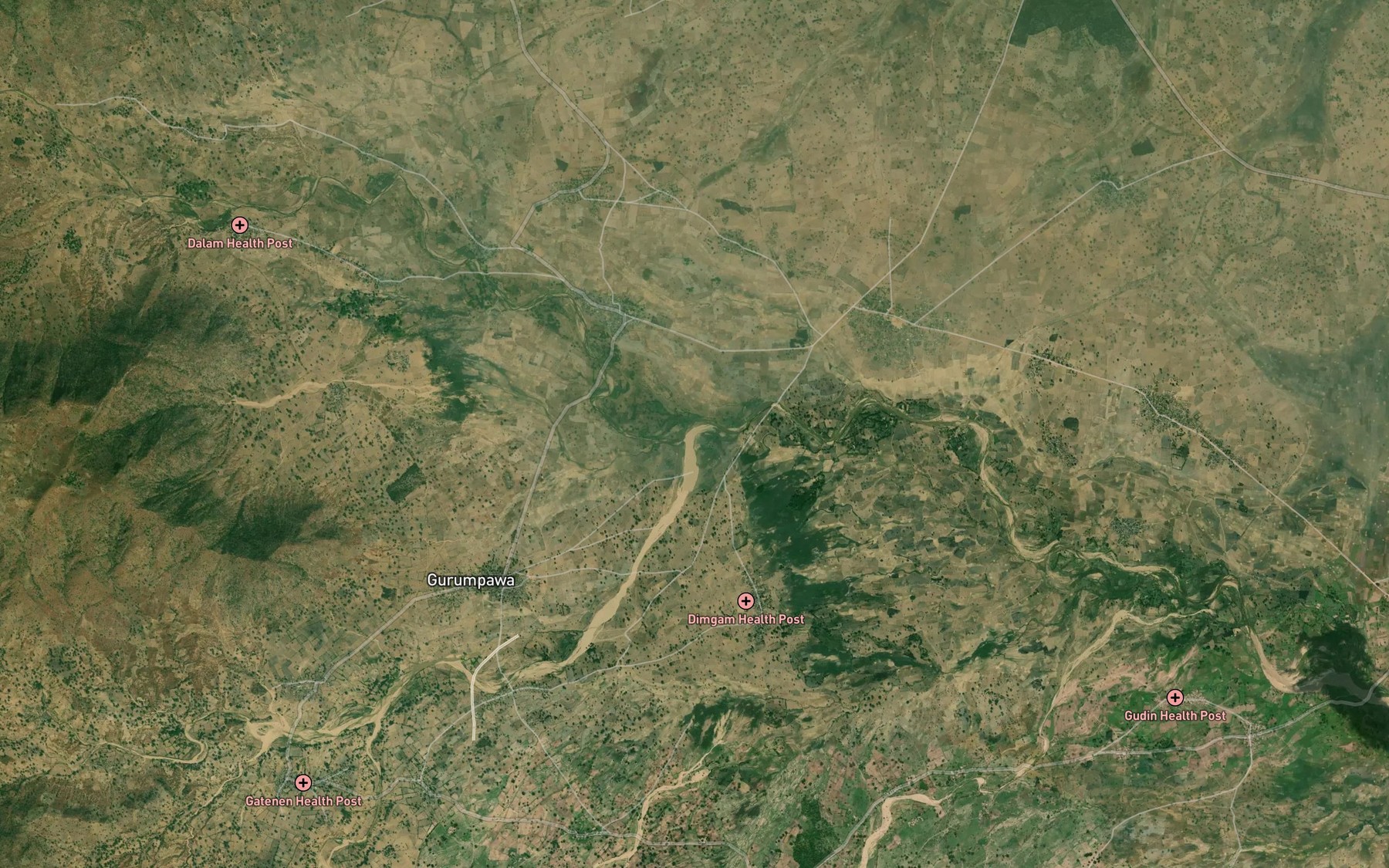 Satellite map of the River Daoba