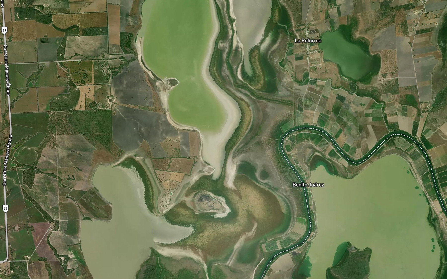 Satellite map of the Laguna de la Culebra