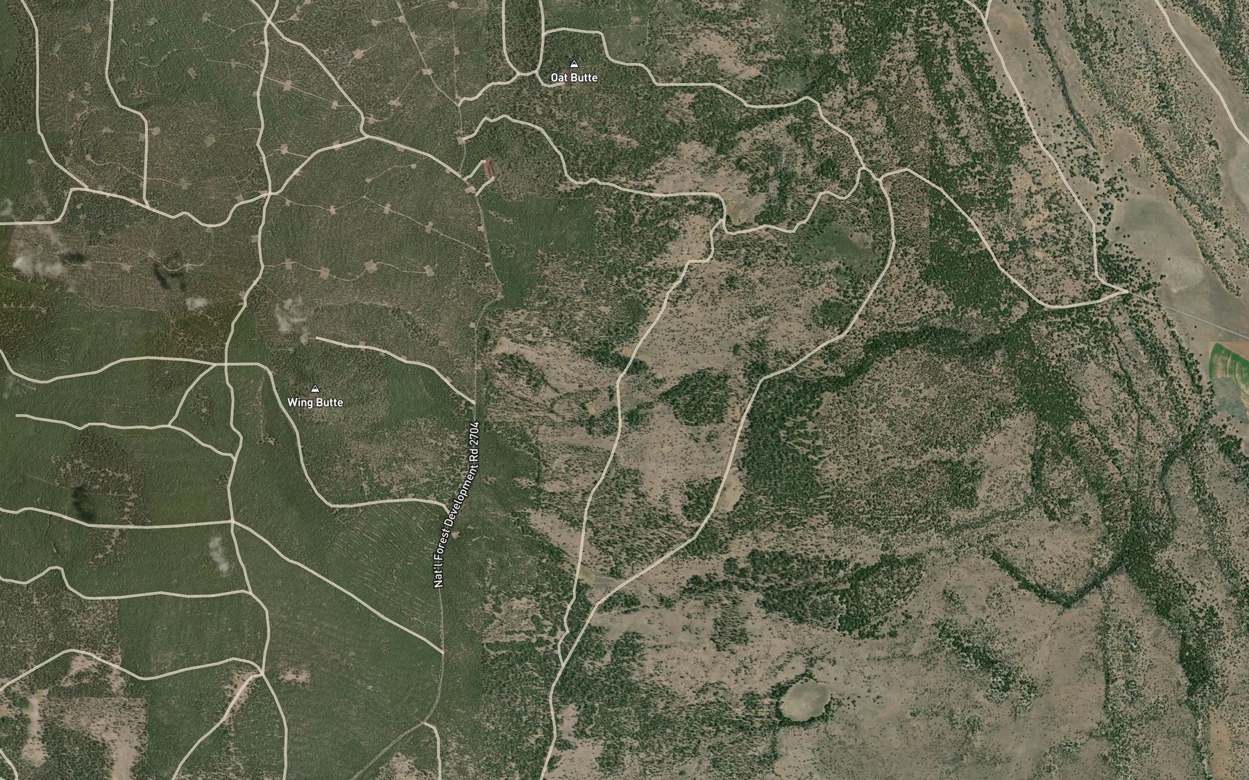 Satellite map of the North Willow Spring