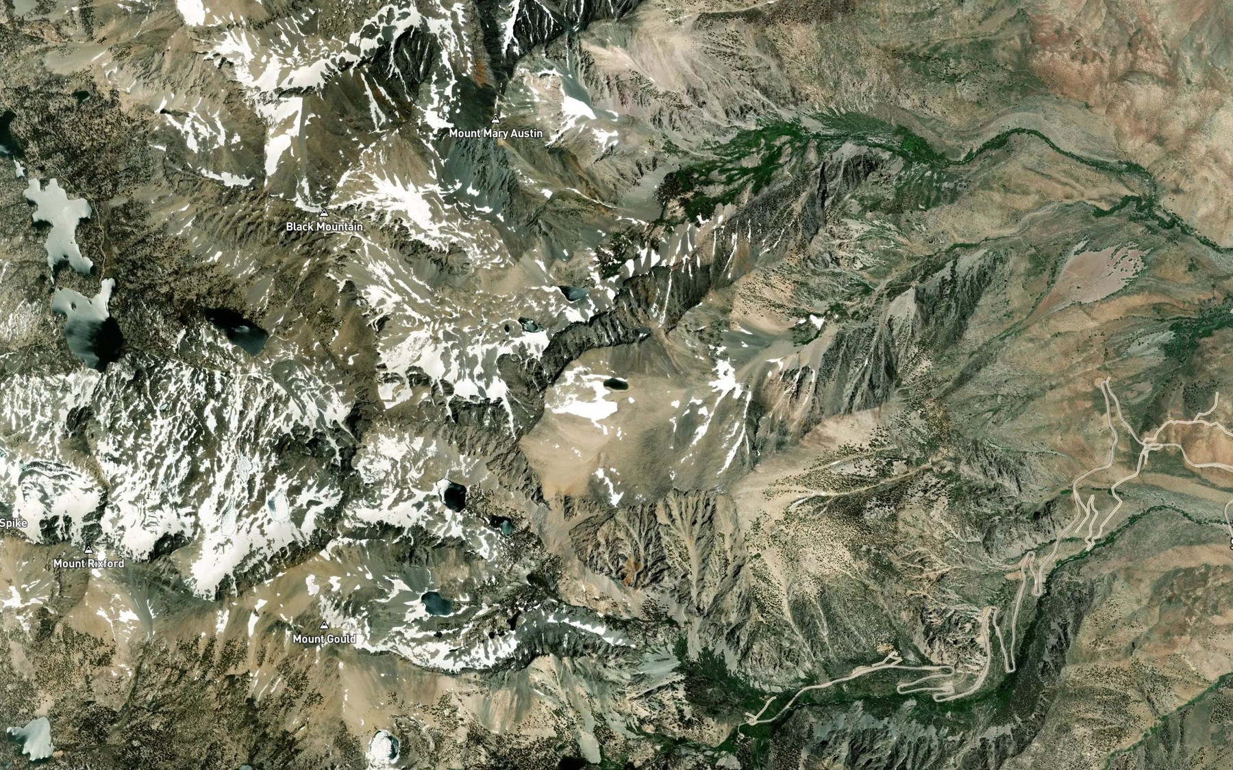 Satellite map of the Sardine Lake