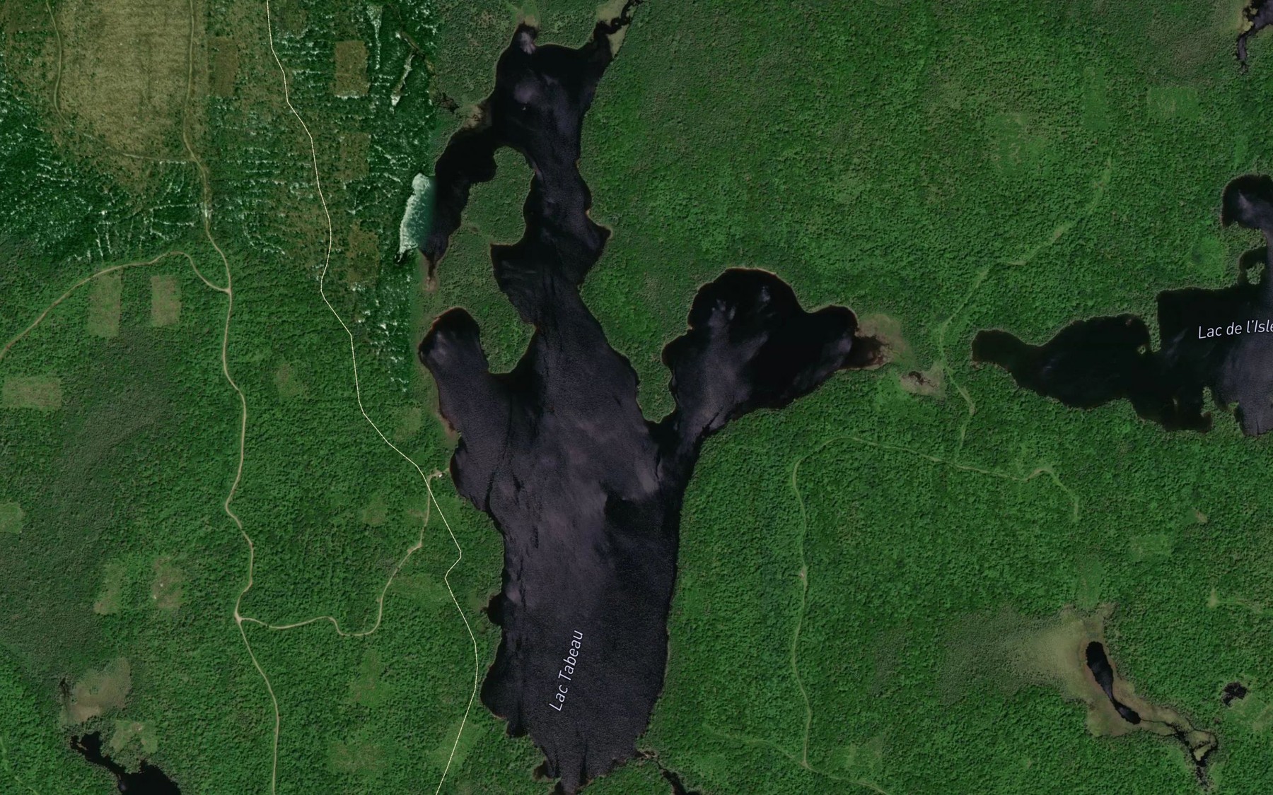 Satellite map of the Lac Tabeau