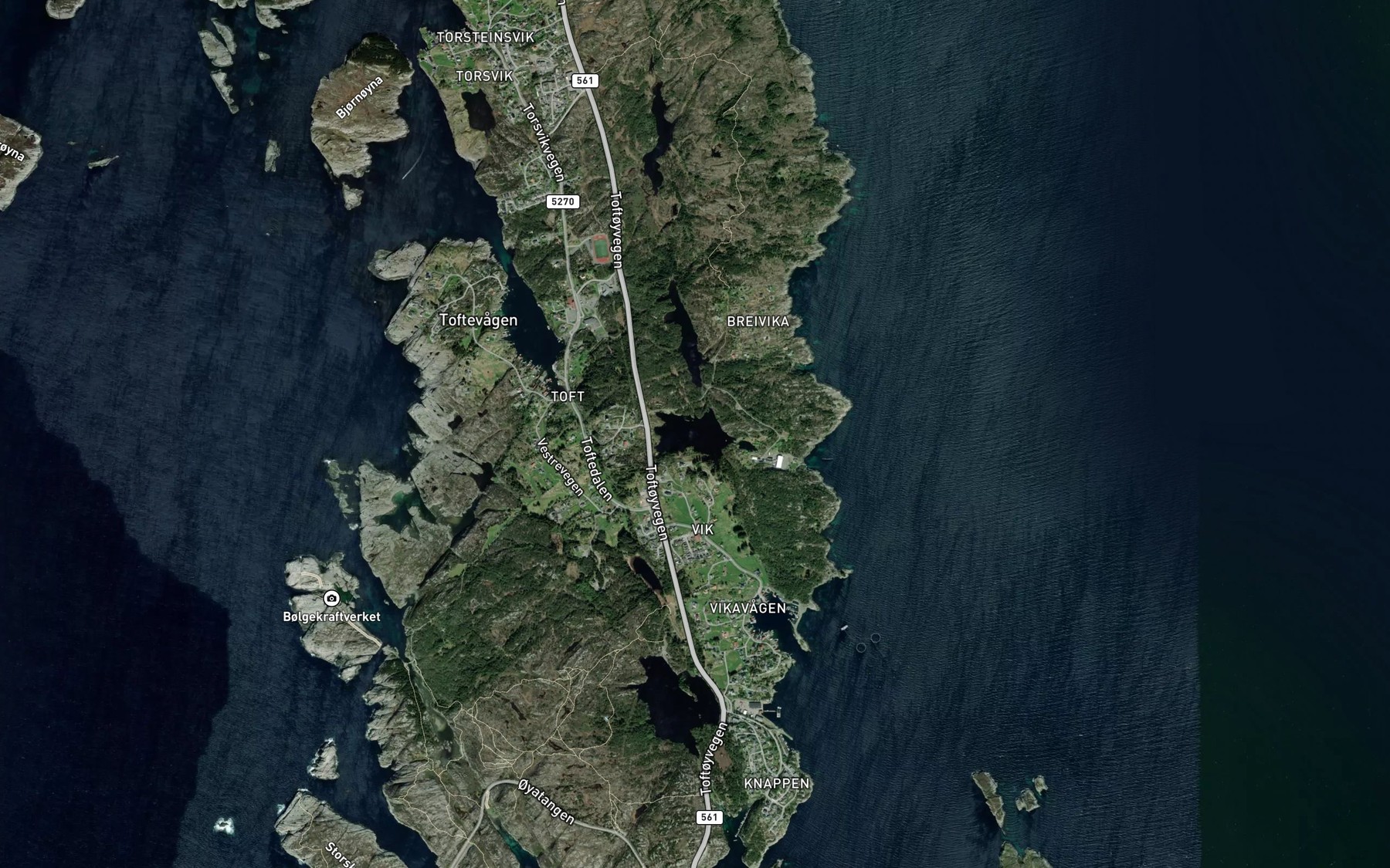 Satellite map of the Nordlavatnet