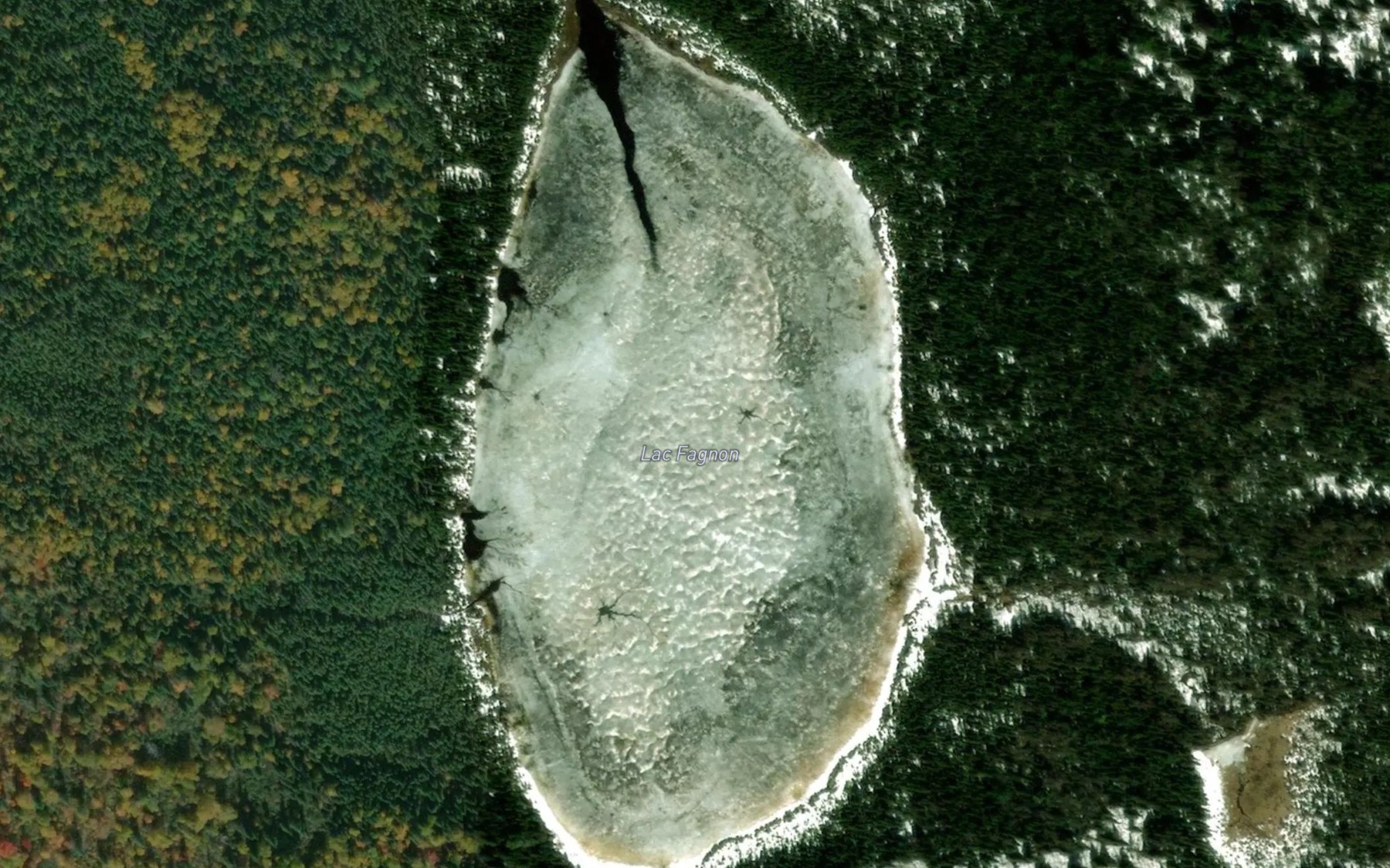 Satellite map of the Lac Fagnon