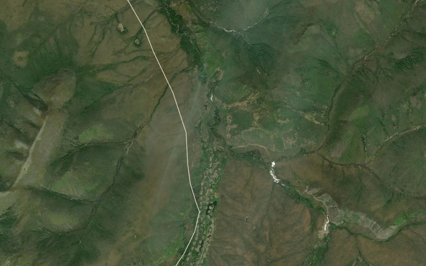 Satellite map of the Creston Creek