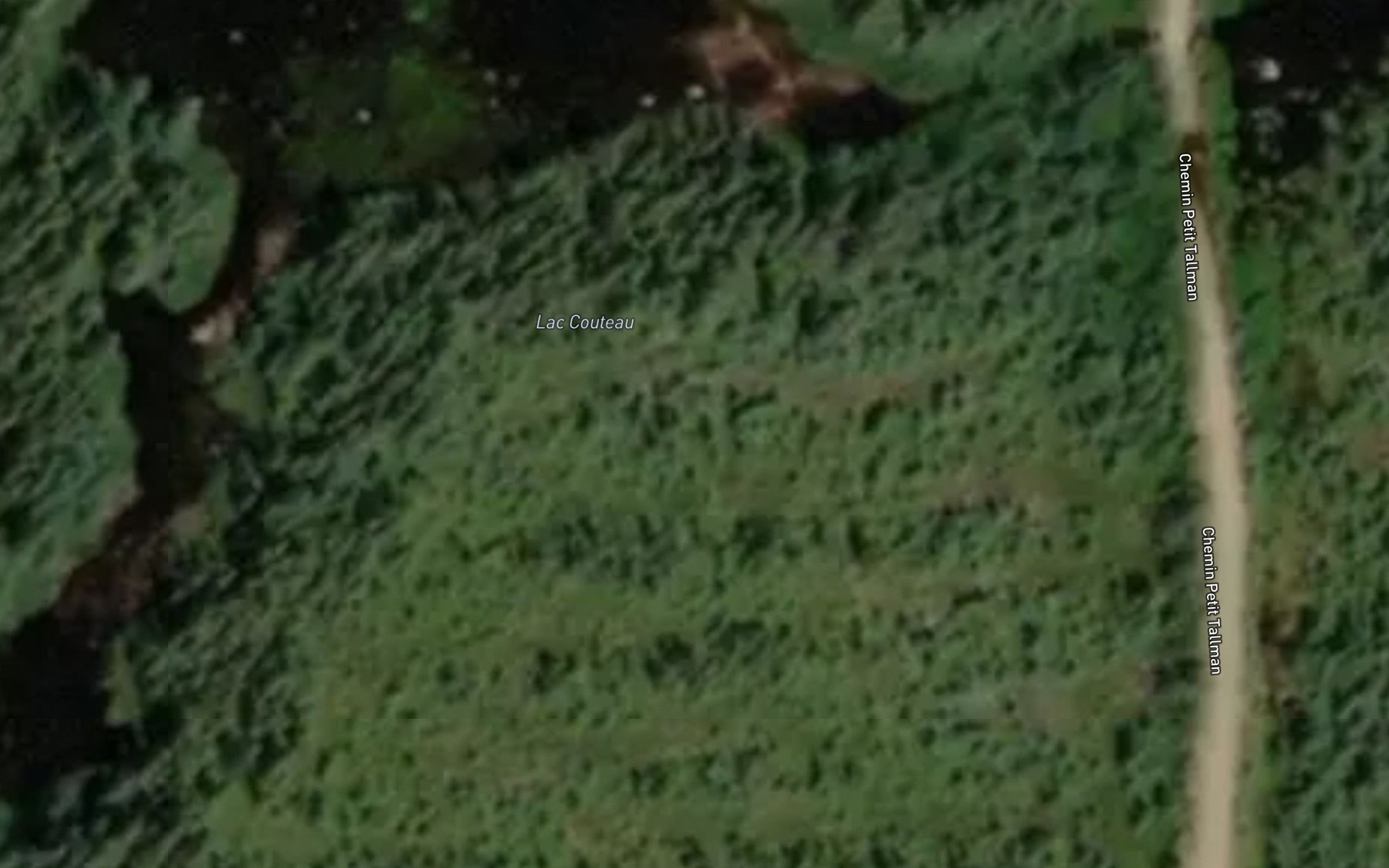 Satellite map of the Lac Couteau