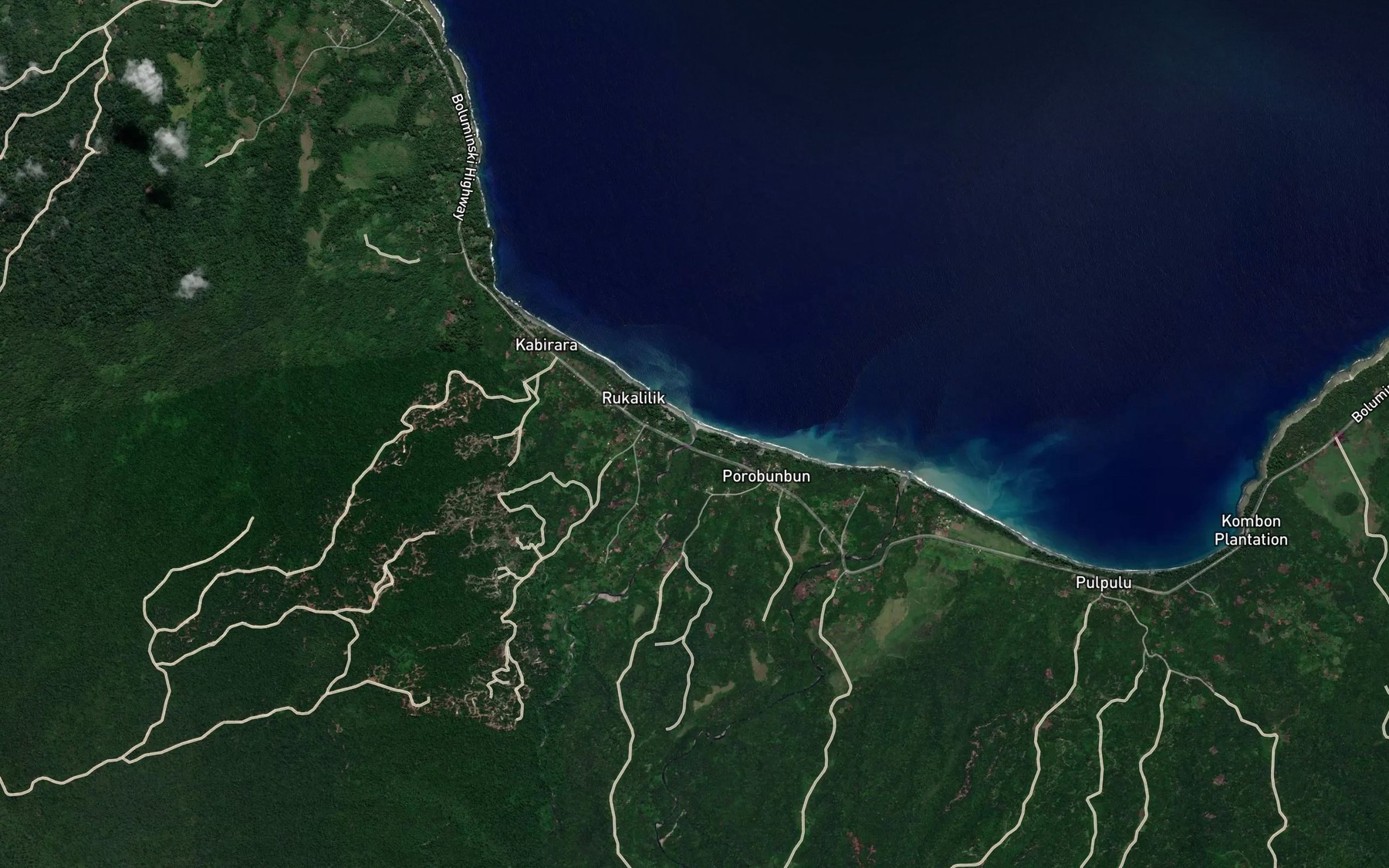 Satellite map of the Hirudan River