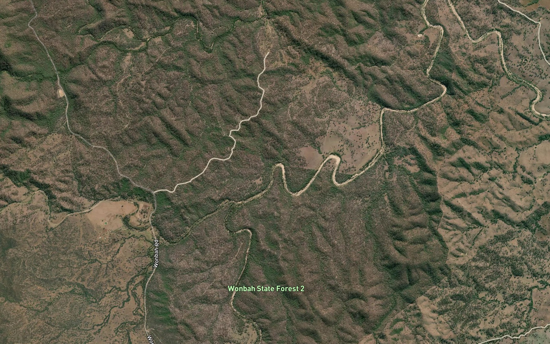 Satellite map of the Four Mile Creek