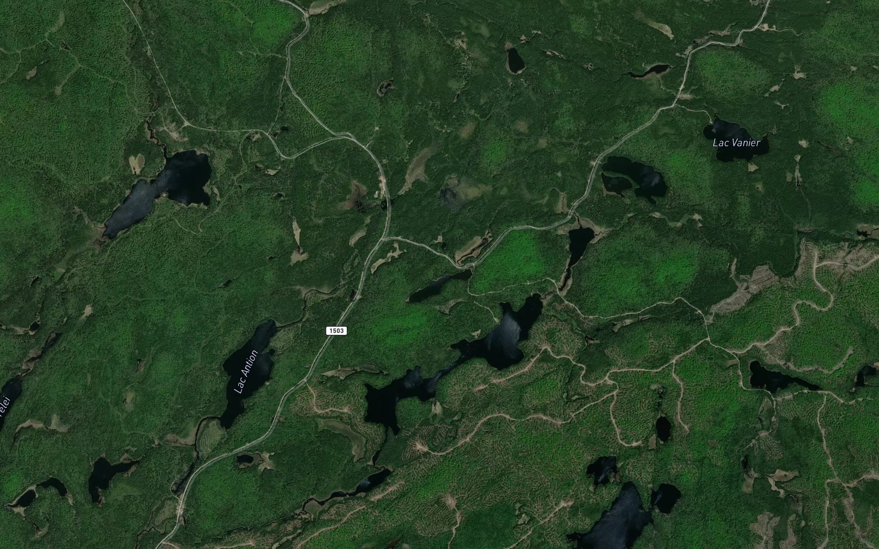 Satellite map of the Lac du Canard Mareque
