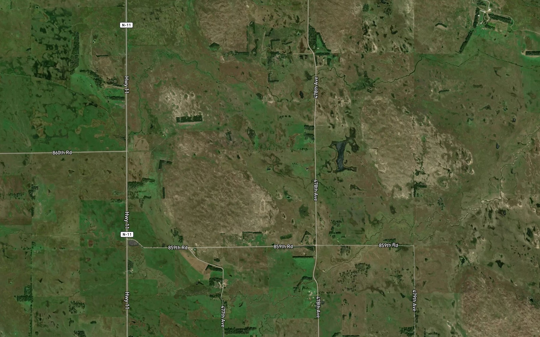 Satellite map of the West Lake