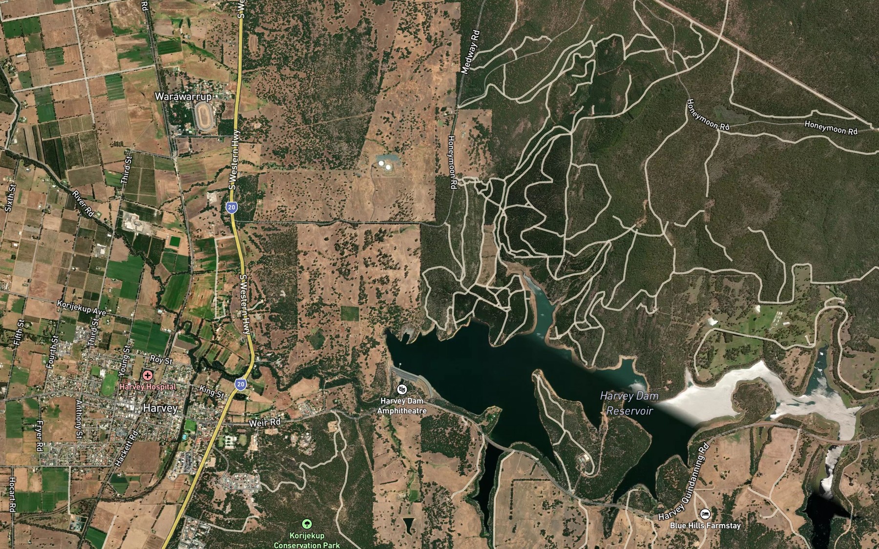 Satellite map of the Summer Brook