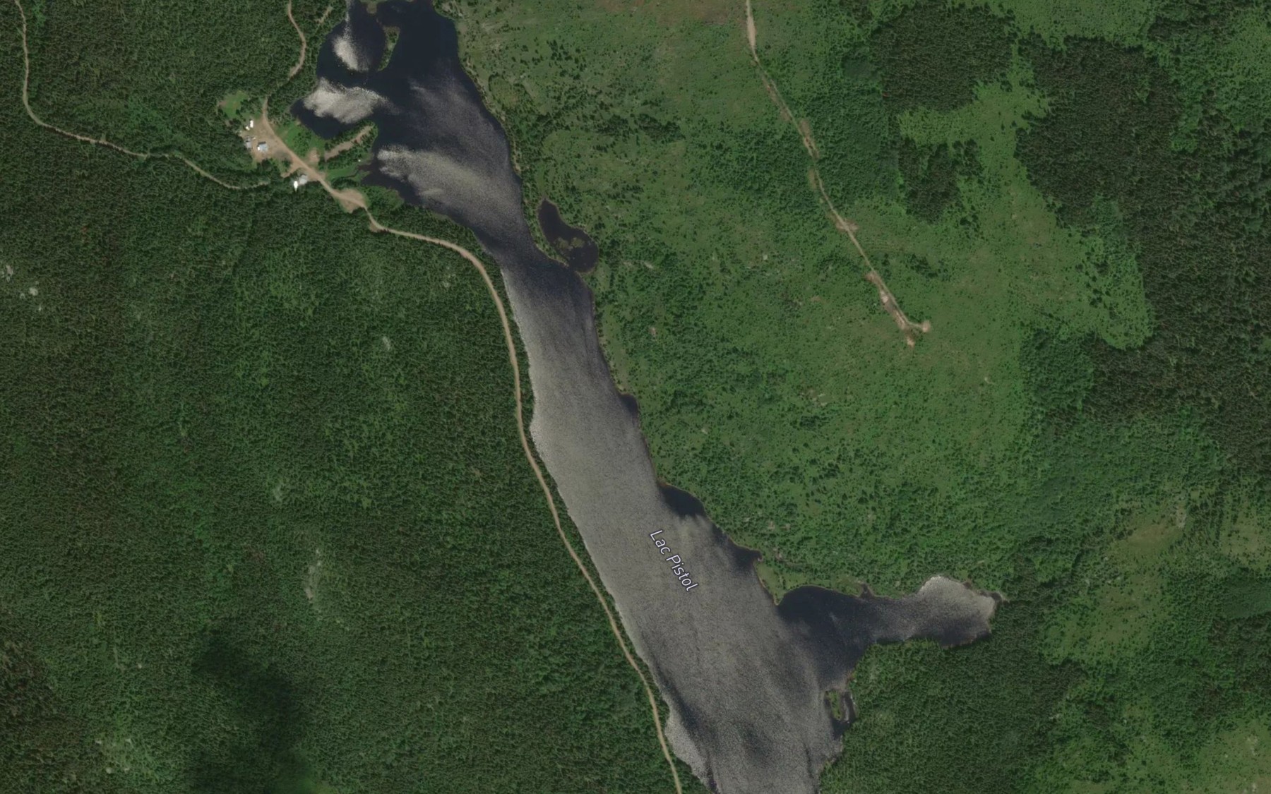 Satellite map of the Lac Pistol