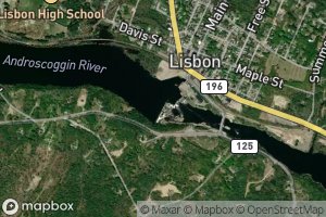 Satellite map of the Androscoggin River Reservoir
