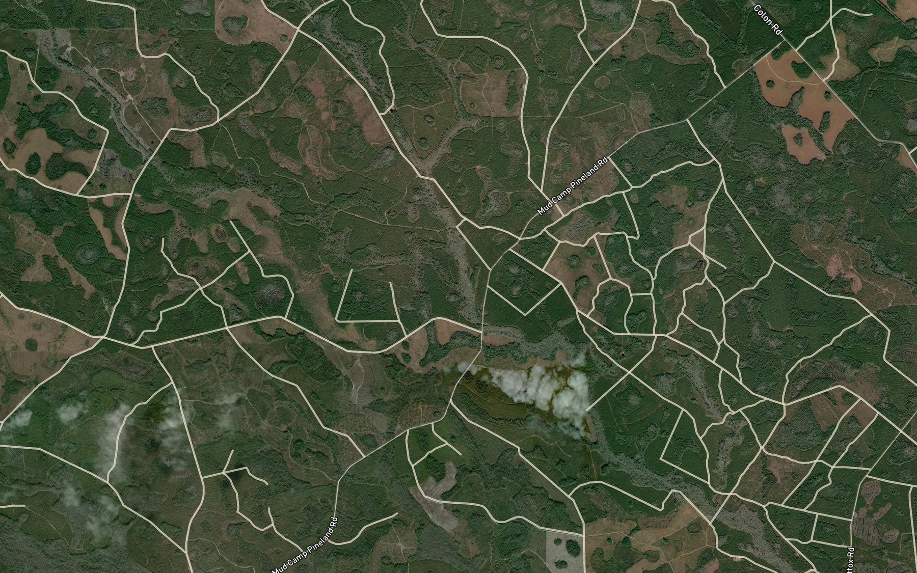 Satellite map of the Bear Branch