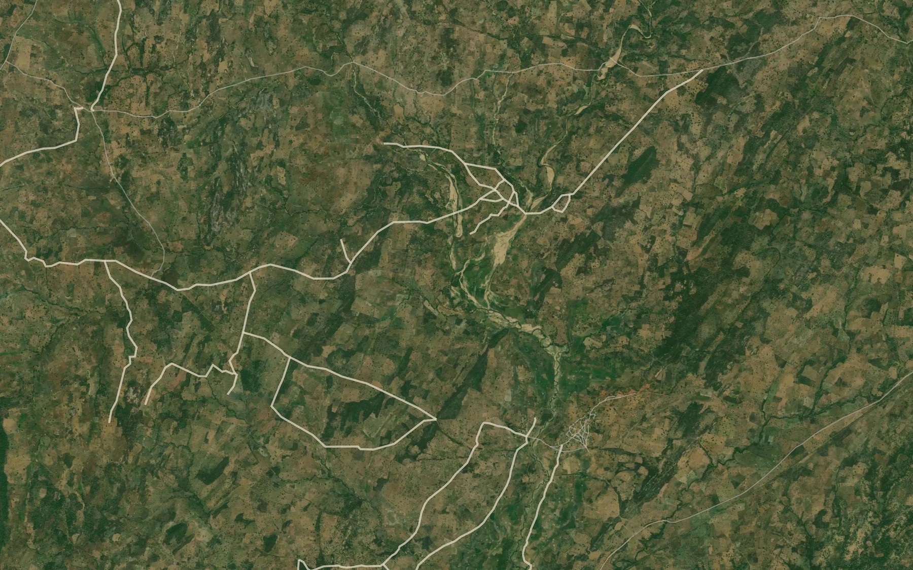 Satellite map of the River Jebata