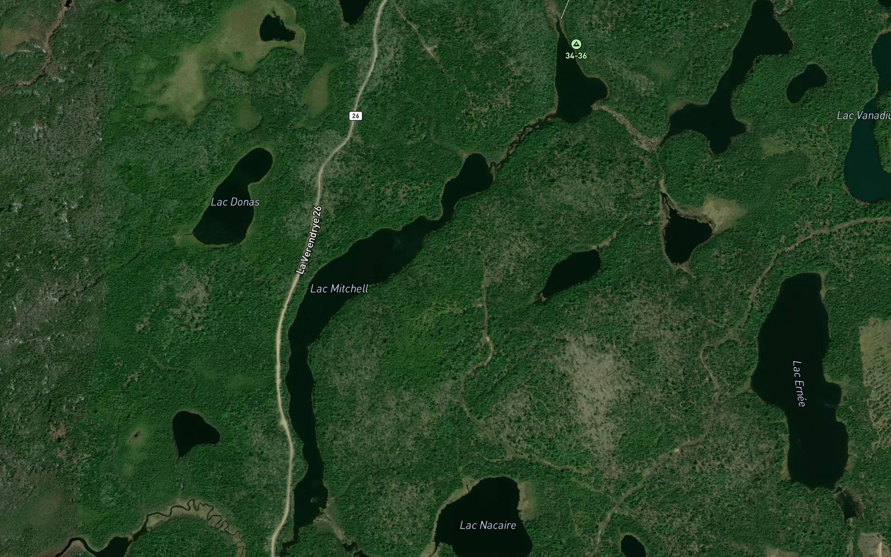 Satellite map of the Lac Mitchell