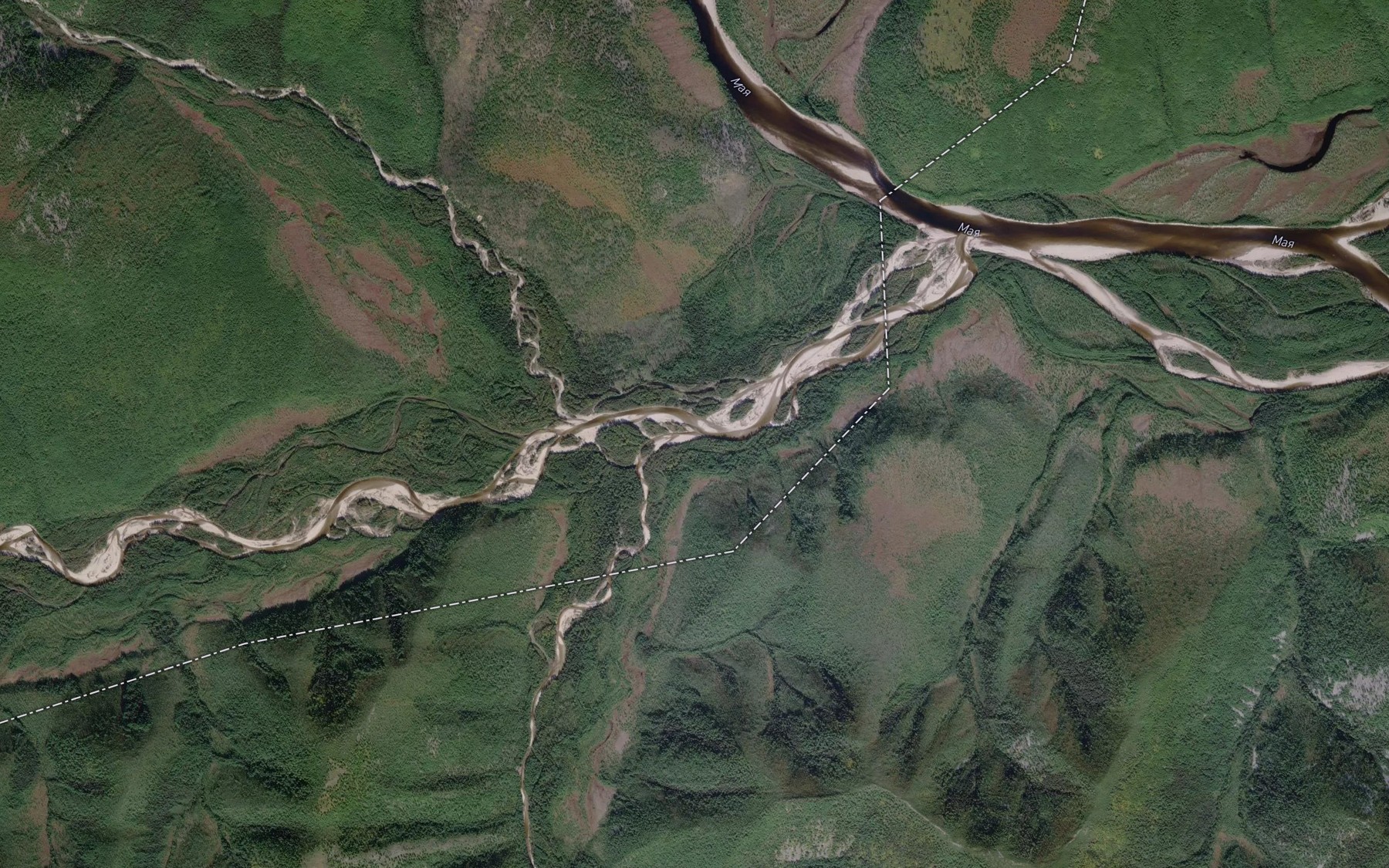 Satellite map of the Mikitik