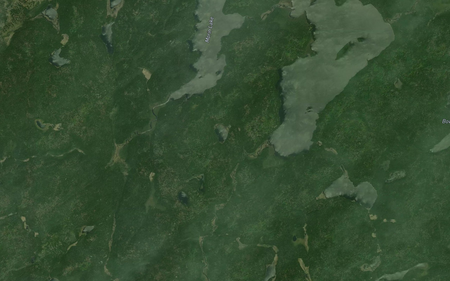 Satellite map of the Ebony Creek