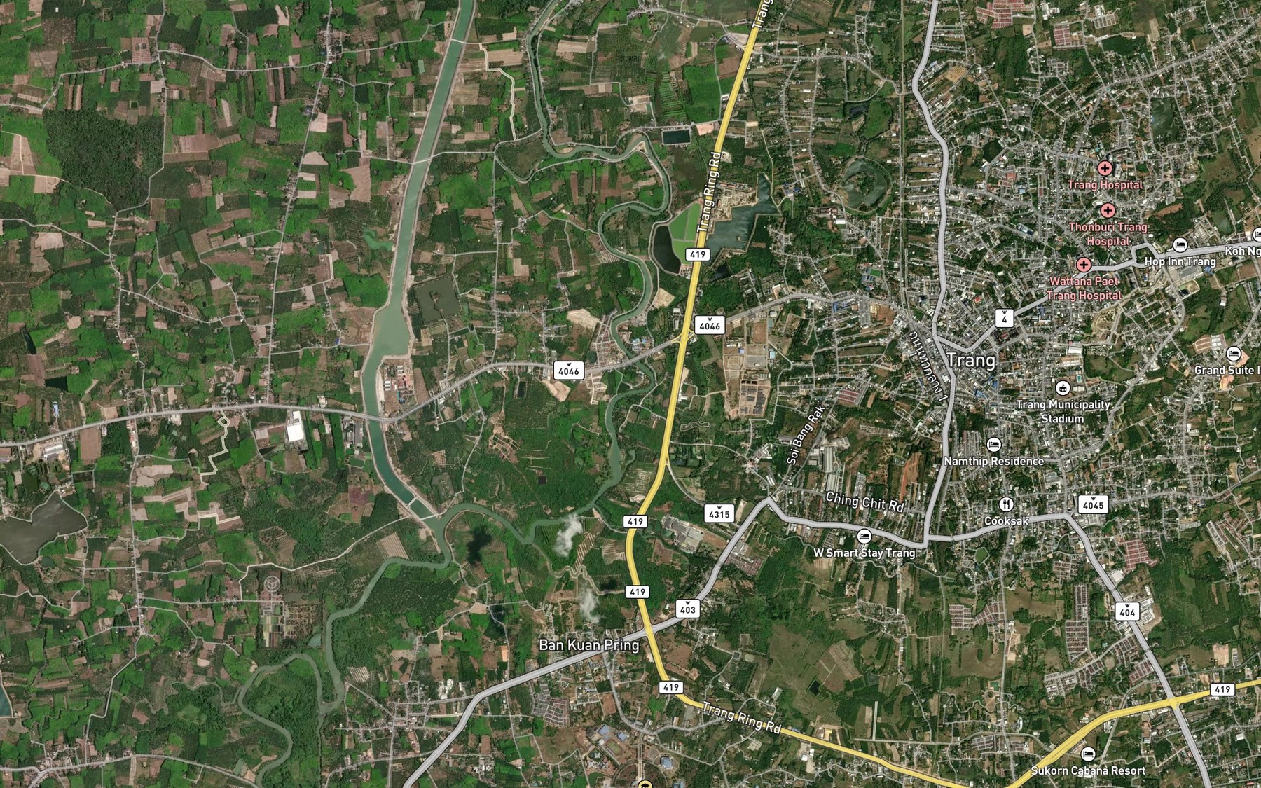 Satellite map of the Khlong Nang Noi