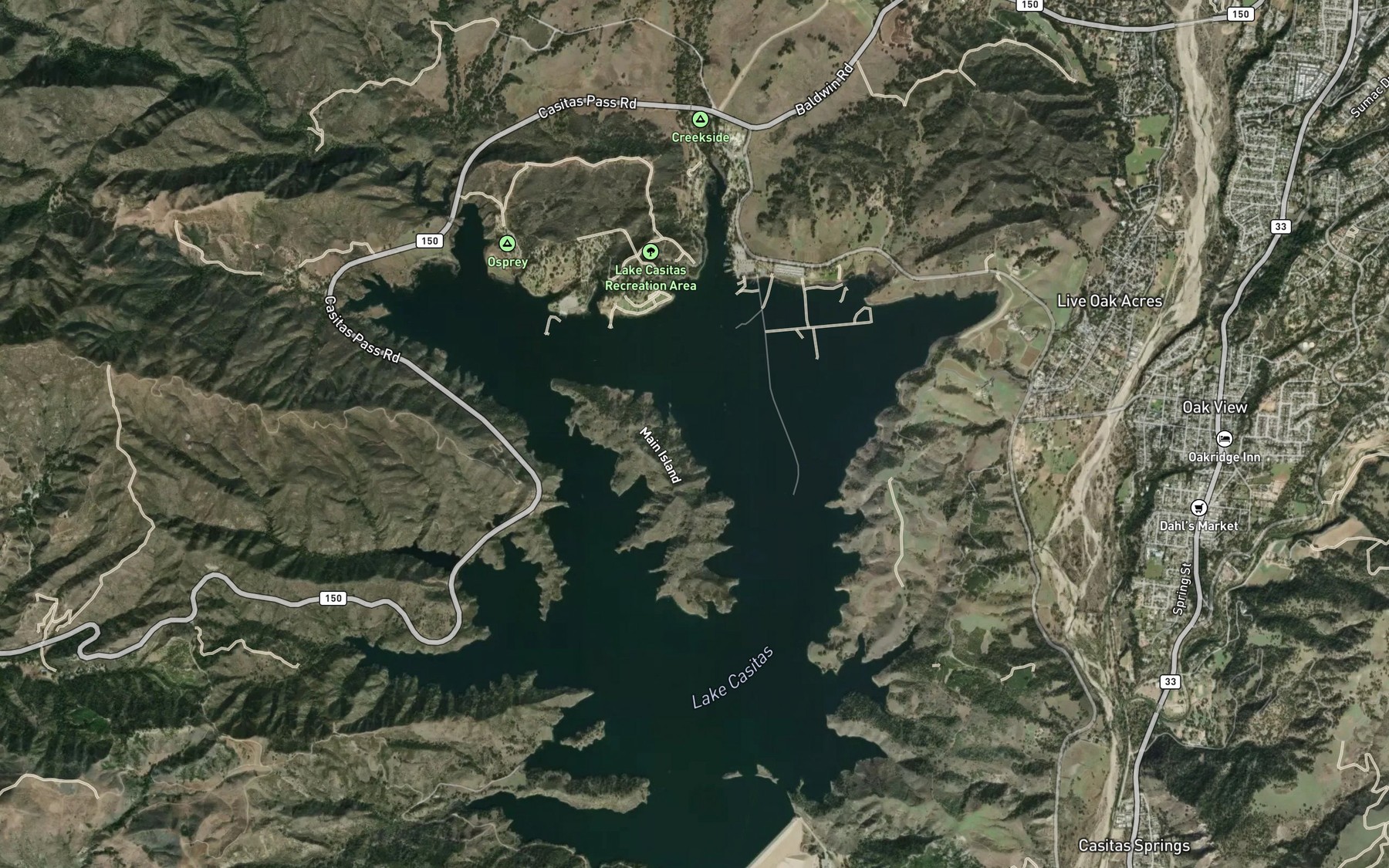 Satellite map of the Main Island
