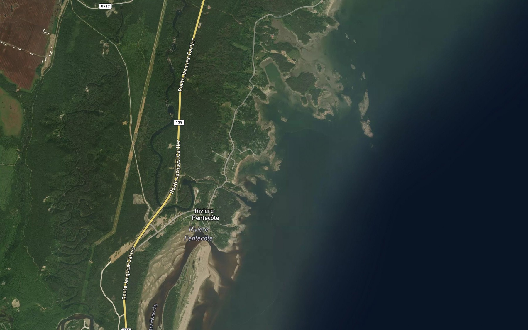 Satellite map of the Havre des Cayes