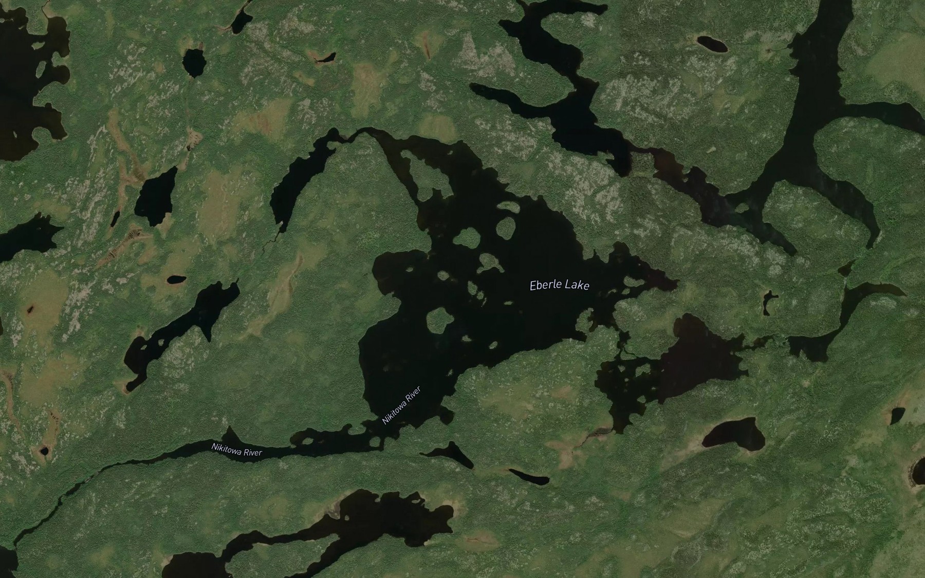 Satellite map of the Eberle Lake