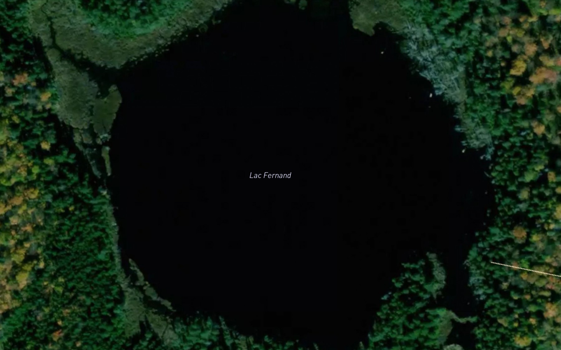 Satellite map of the Lac Fernand