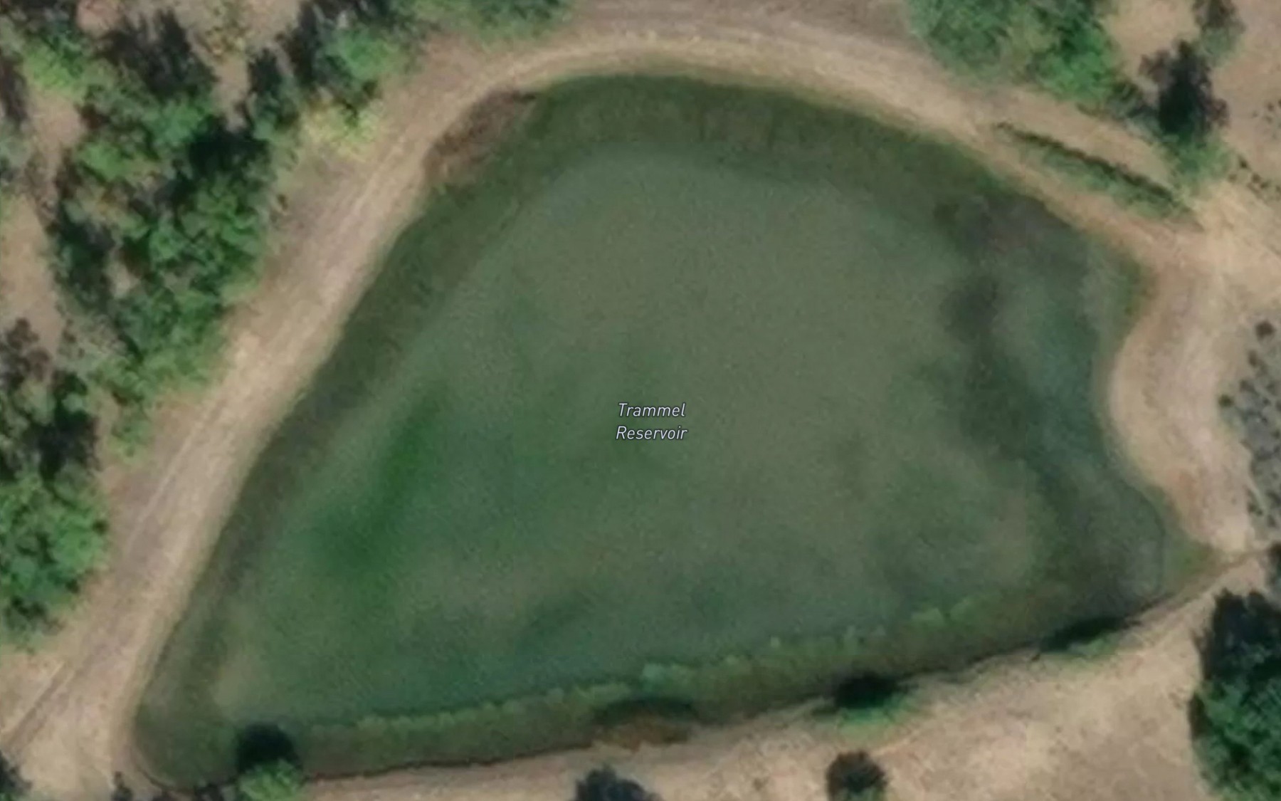 Satellite map of the Trammel Reservoir