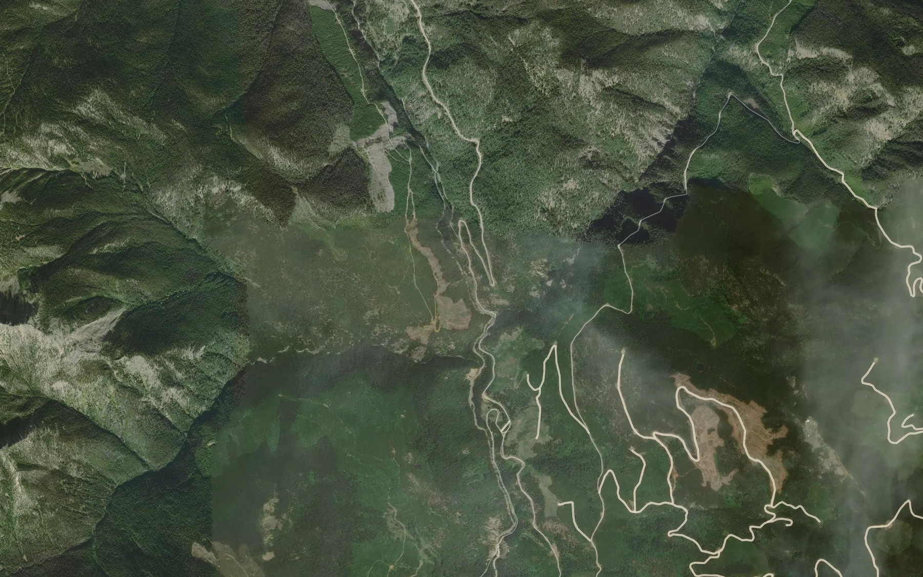 Satellite map of the Noaxe Creek
