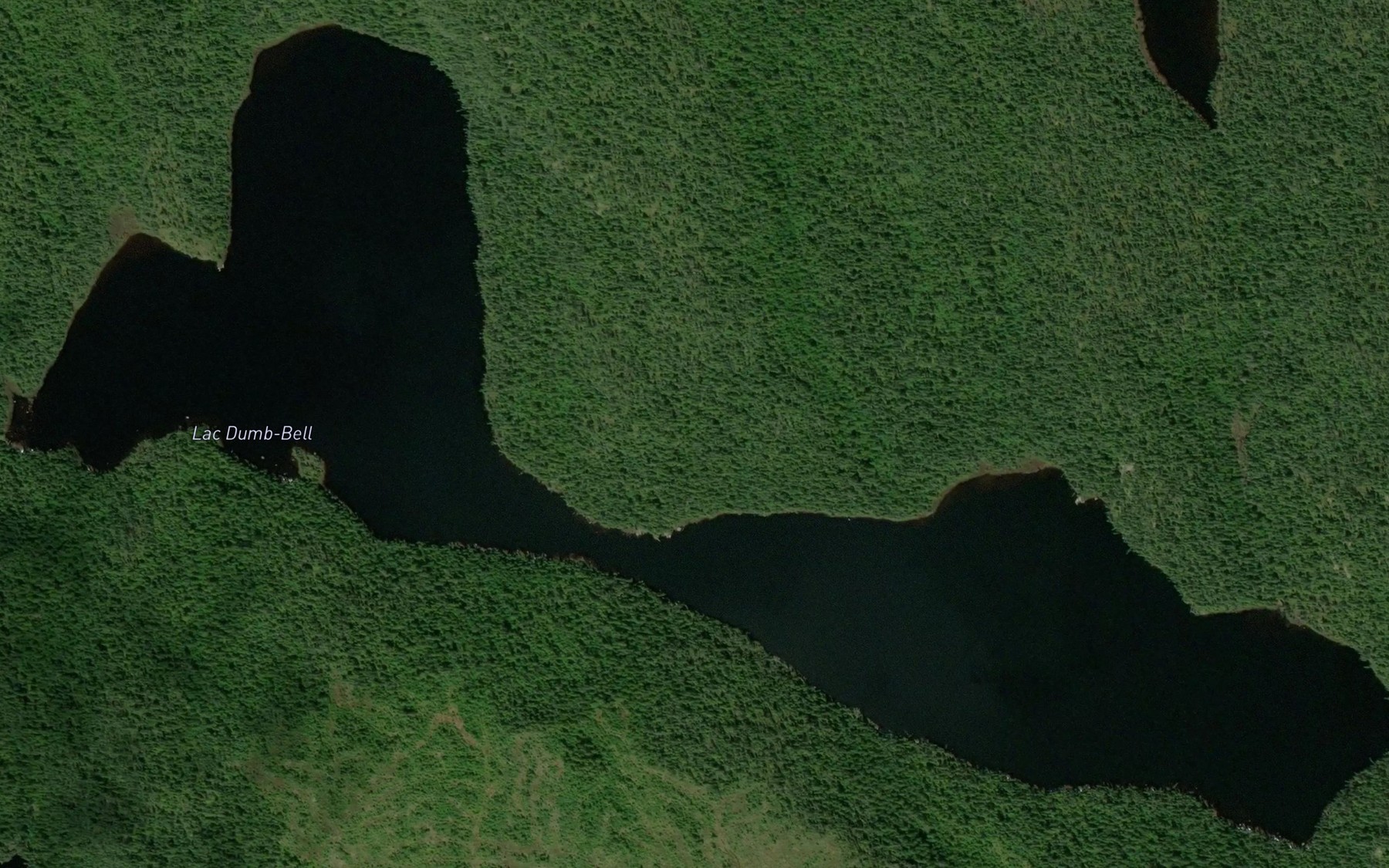 Satellite map of the Lac Dumb-Bell