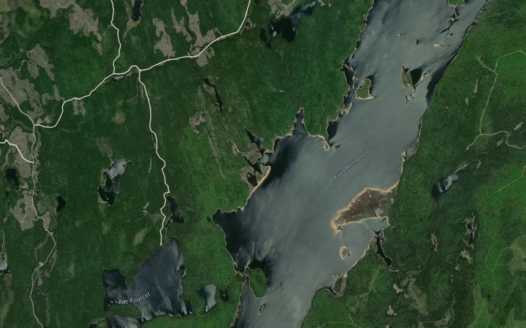 Satellite map of the Baie des Sables