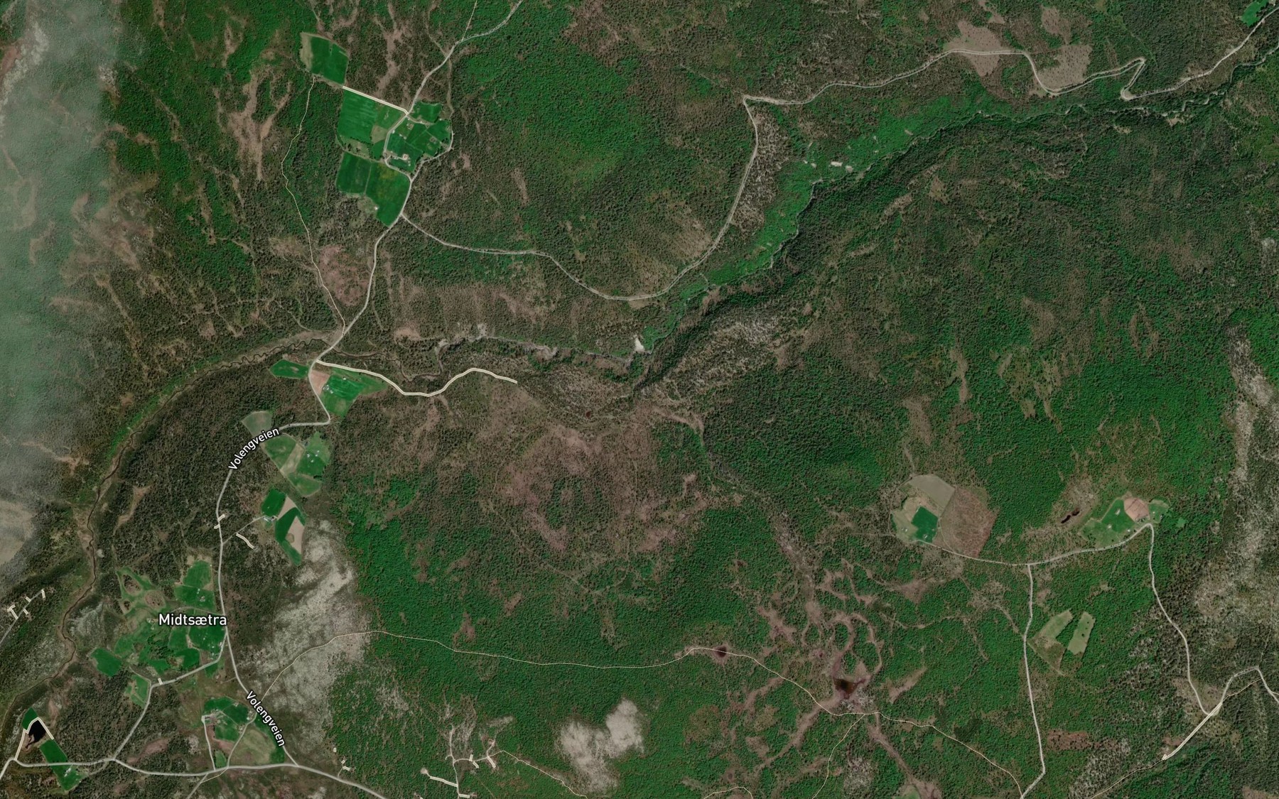 Satellite map of the Svartasbekken