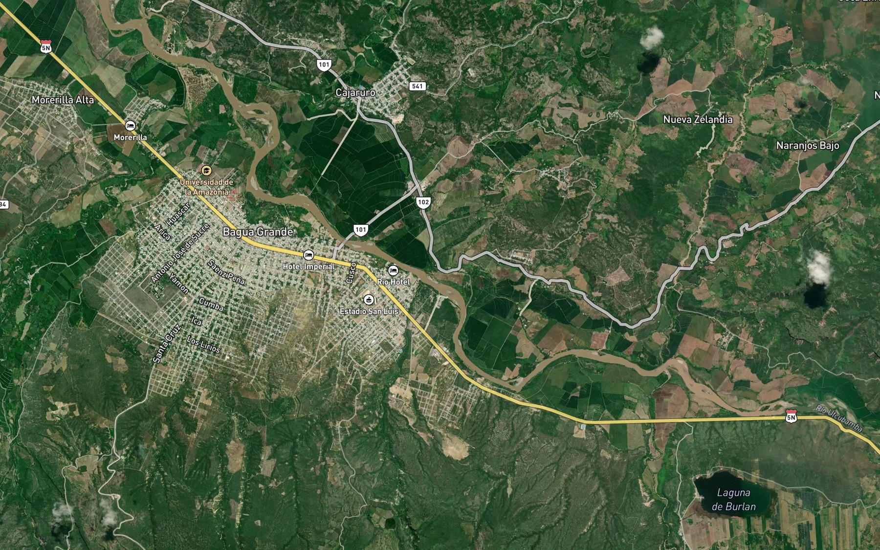 Satellite map of the Quebrada La Greda
